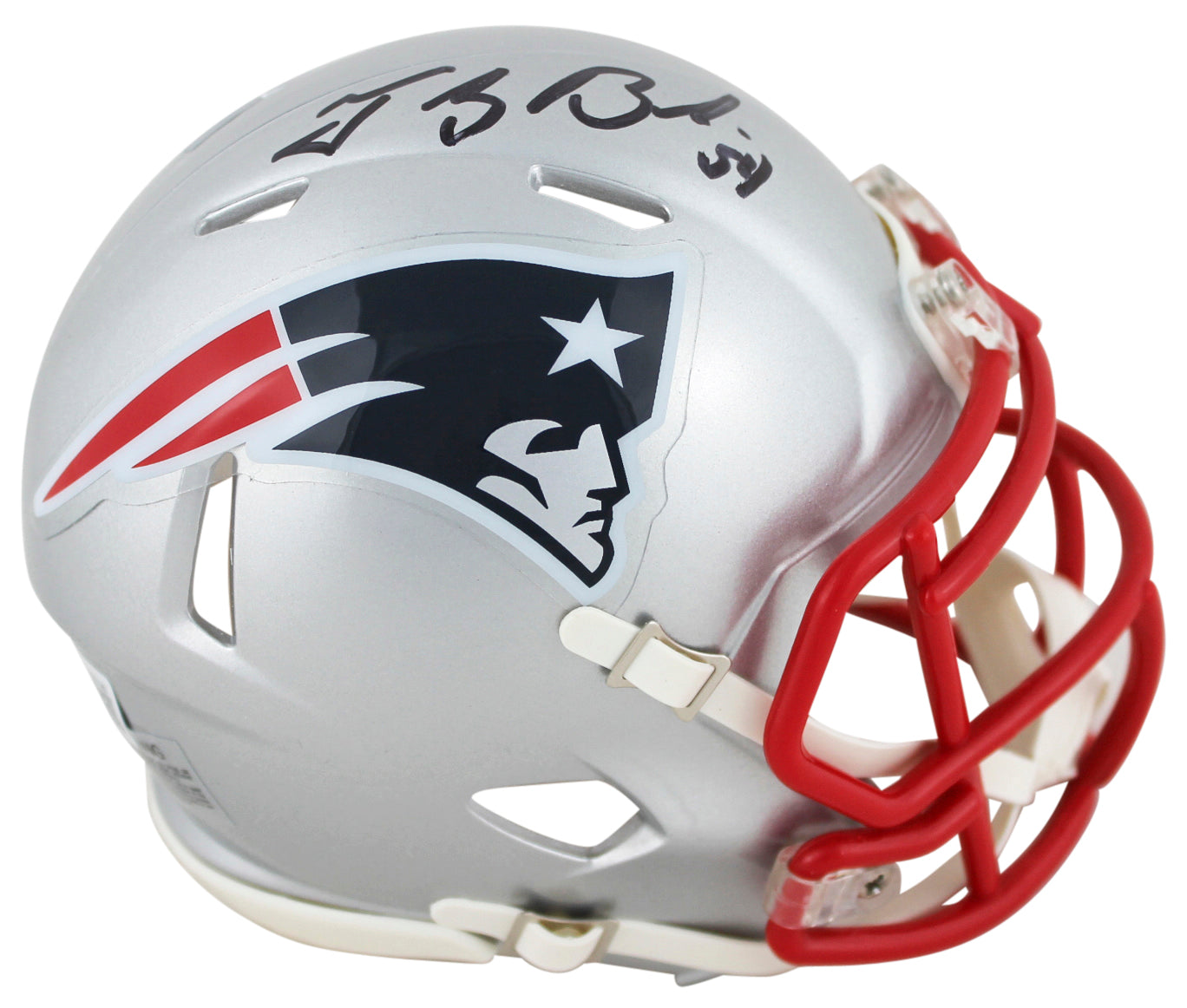 Patriots Tedy Bruschi Authentic Signed Speed Mini Helmet W/ Case BAS Witnessed