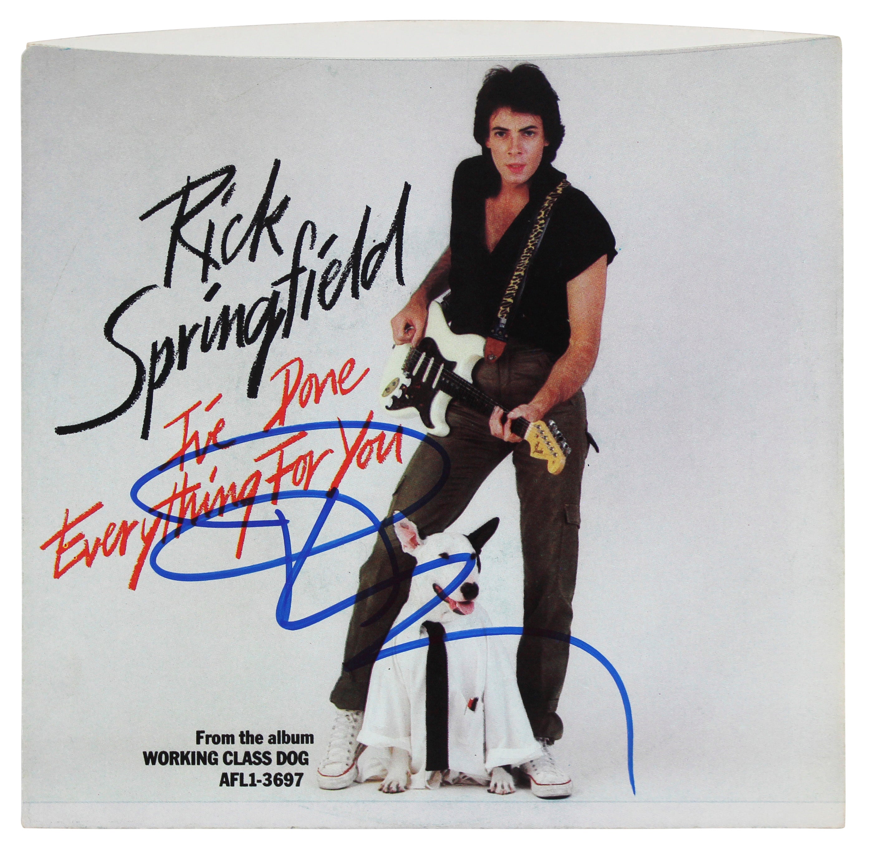 Rick Springfield Signed I've Done Everything For You 45 RPM Album Cover BAS