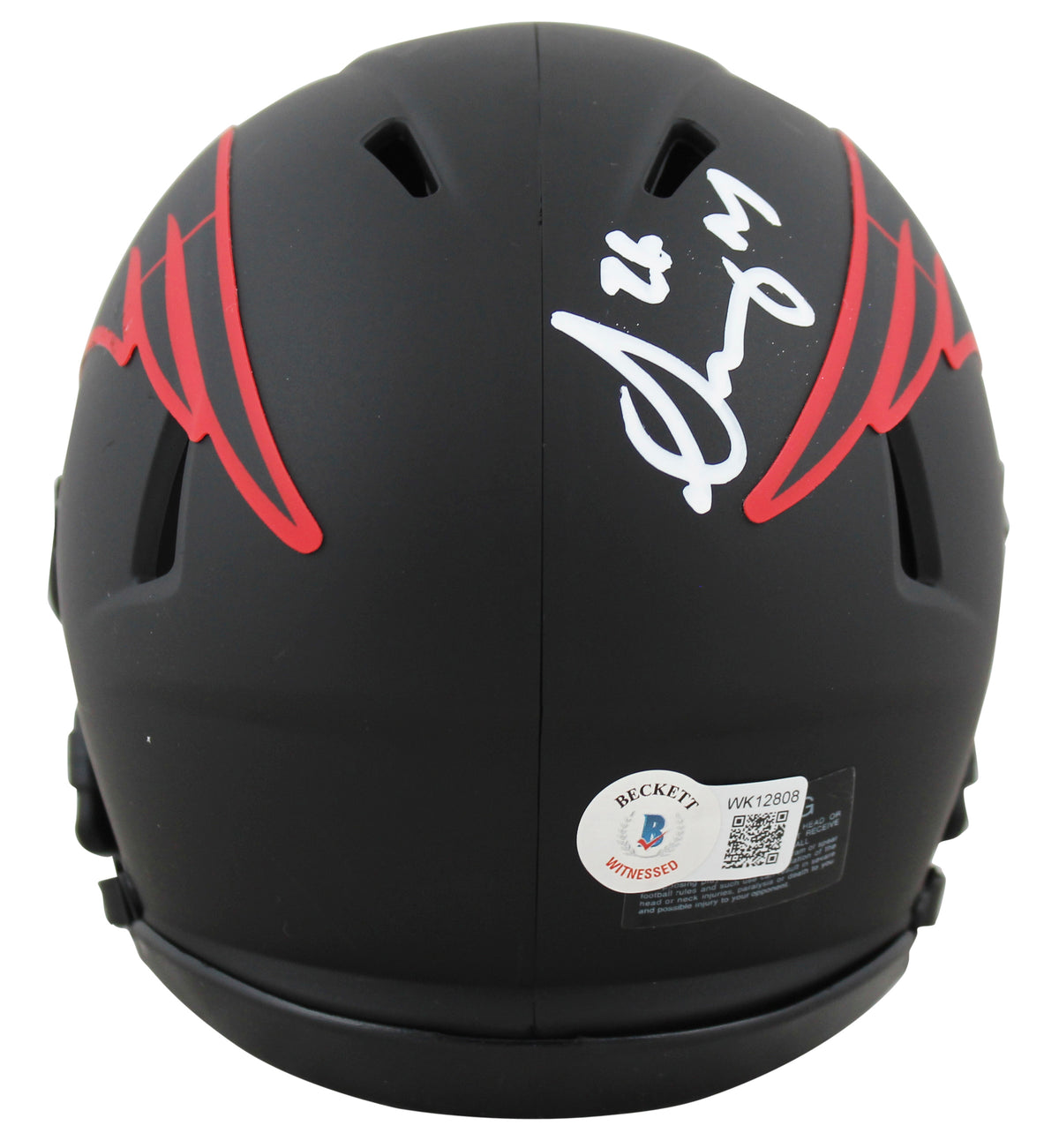 Patriots Sony Michel Authentic Signed Eclipse Speed Mini Helmet BAS Witnessed