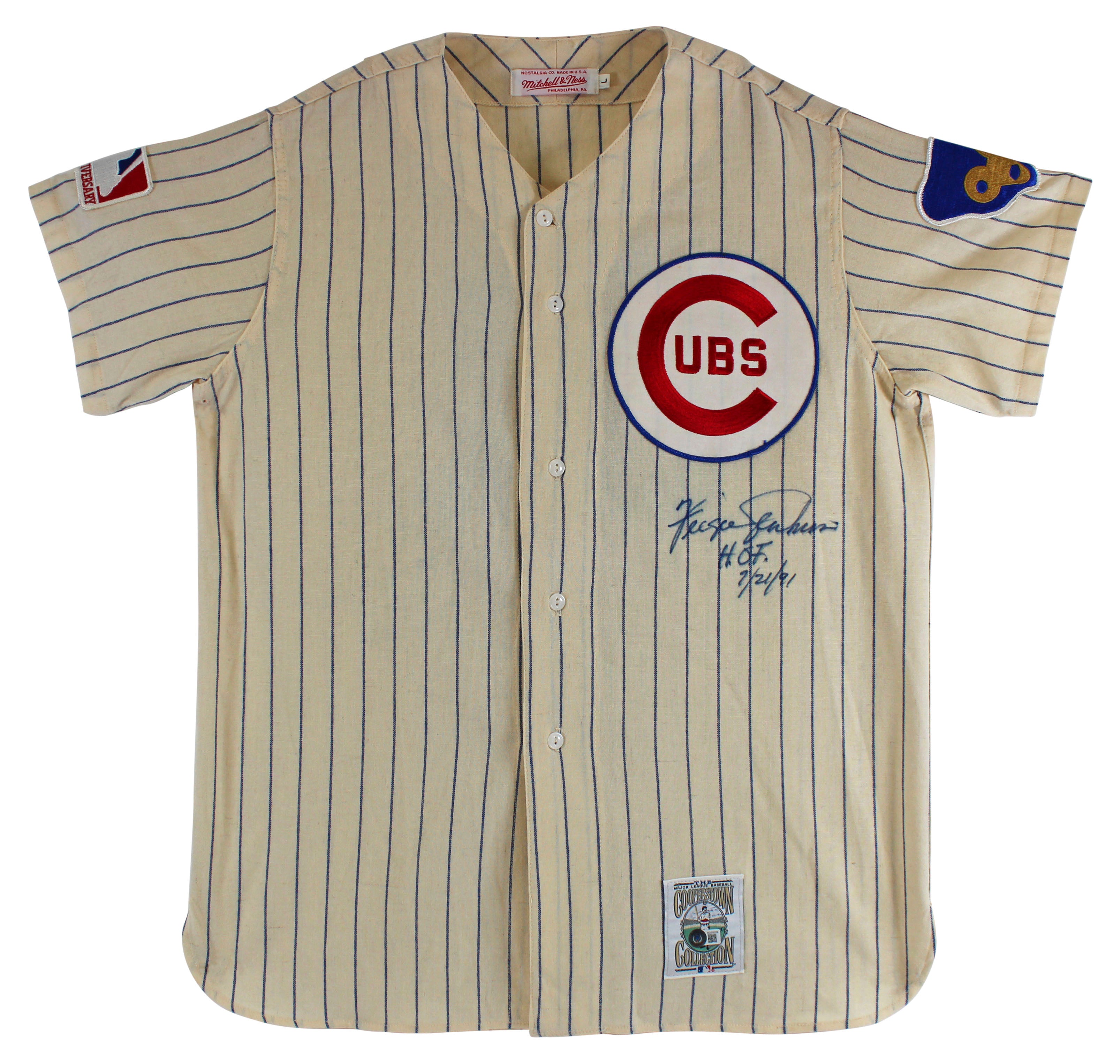 Cubs Fergie Jenkins "HOF 7/21/91" Signed Pinstripe CC M&N Jersey BAS #BD20039