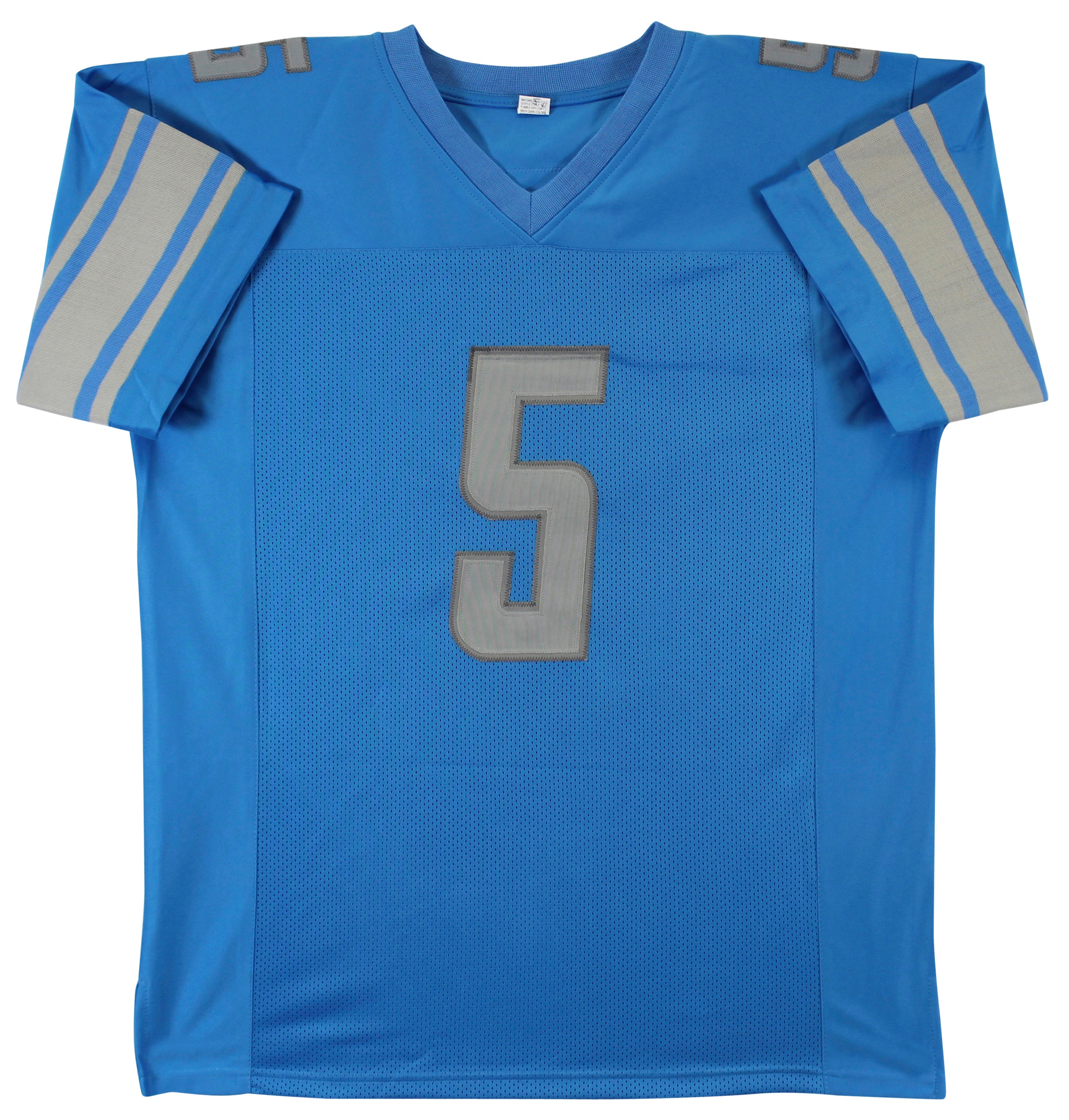 David Montgomery Authentic Signed Blue Pro Style Jersey BAS Witnessed