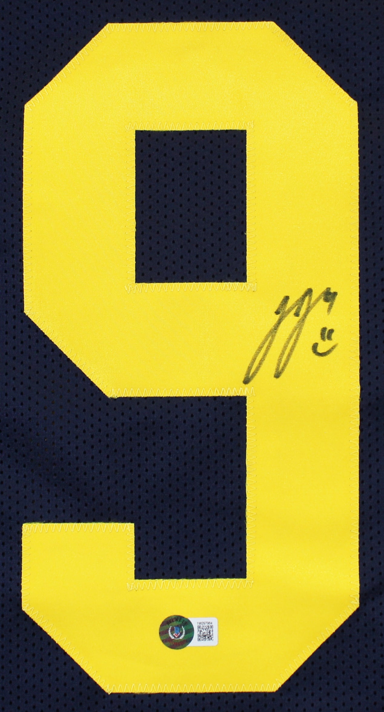 Michigan J.J. McCarthy Authentic Signed Navy Blue Pro Style Jersey BAS Witnessed