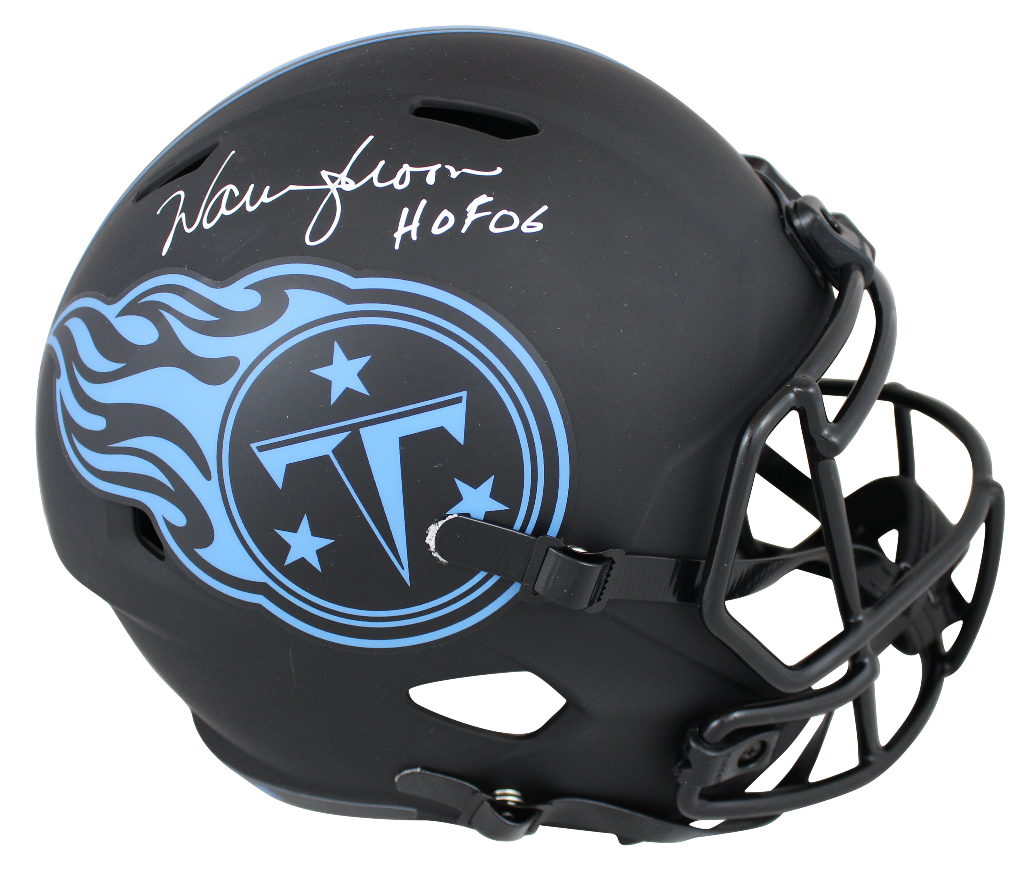 Titans Warren Moon "HOF 06" Signed Eclipse Full Size Speed Rep Helmet BAS Wit