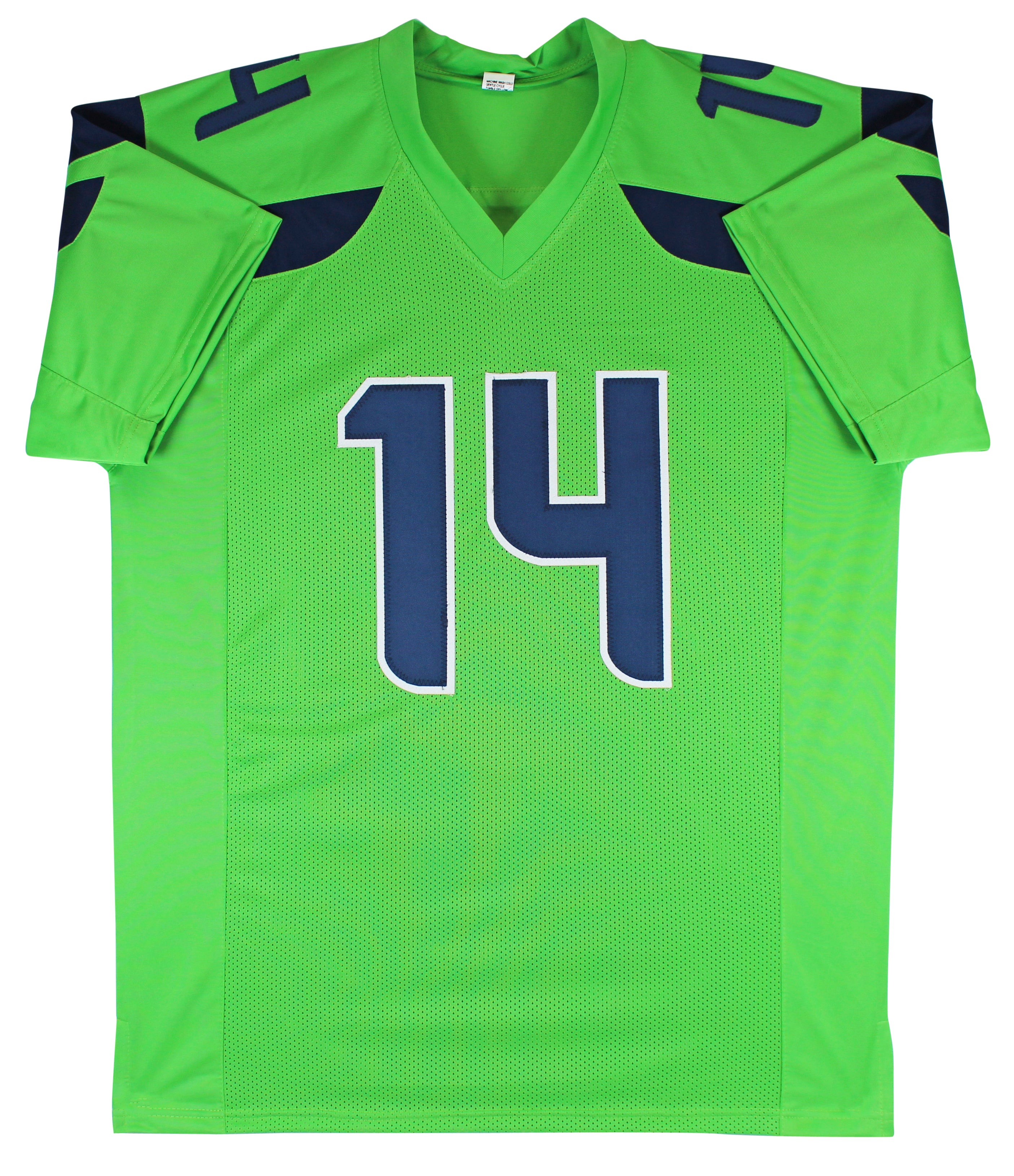 DK Metcalf Authentic Signed Neon Green Pro Style Jersey BAS Witnessed