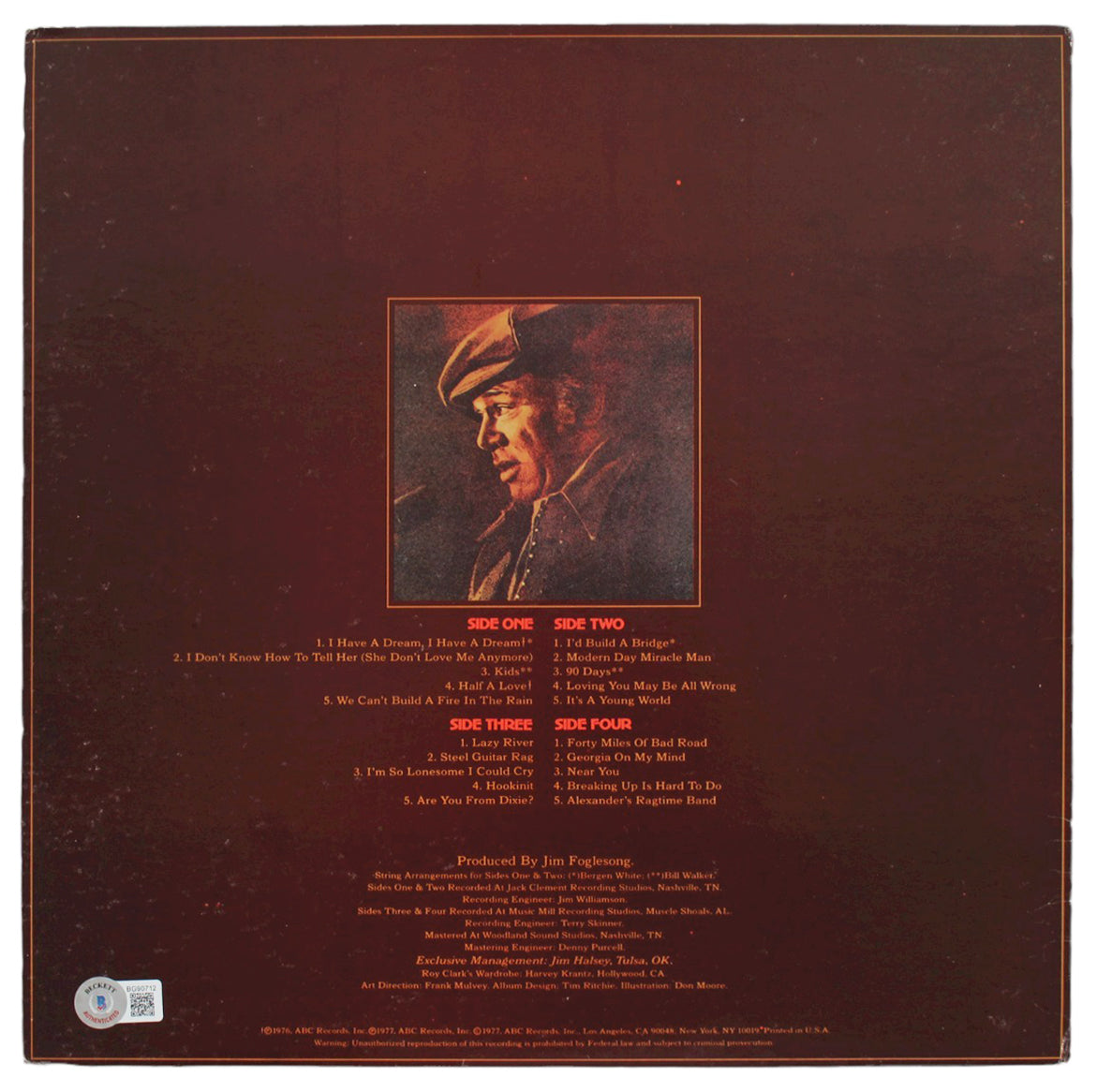 Roy Clark "My Best" Authentic Signed My Music & Me, Album Cover BAS #BG90712