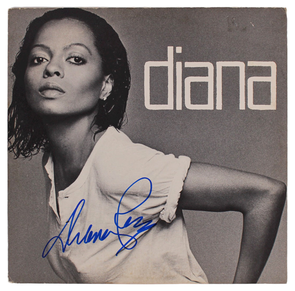 Diana Ross Authentic Signed Diana Album Cover Autographed BAS #BG90713