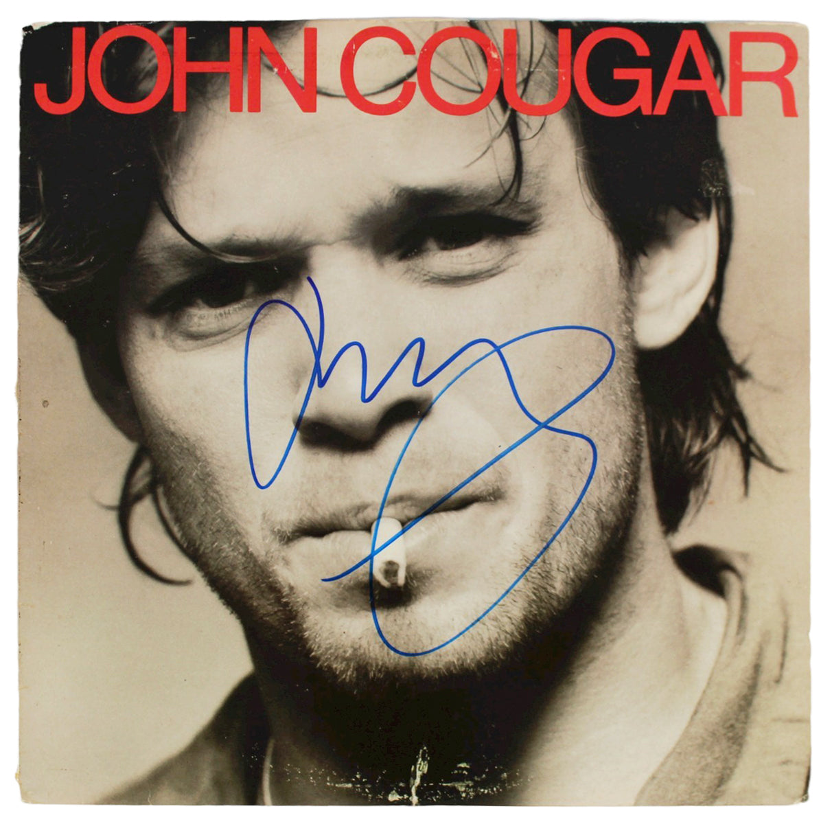 John Mellencamp Authentic Signed John Cougar Album Cover BAS #BG90714