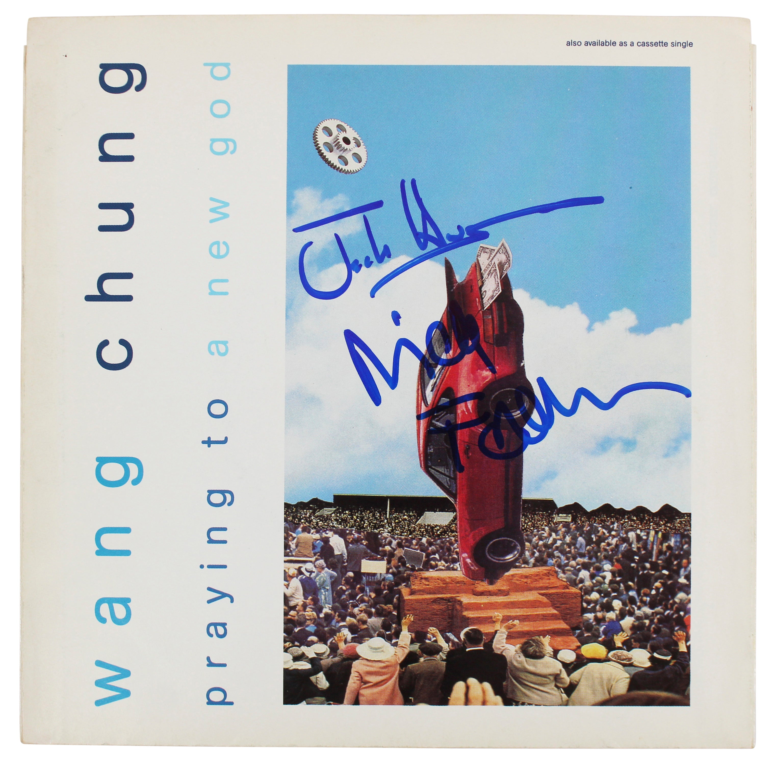 Nick Feldman & Jack Hues Signed Praying To A New God 45 RPM Album Cover BAS