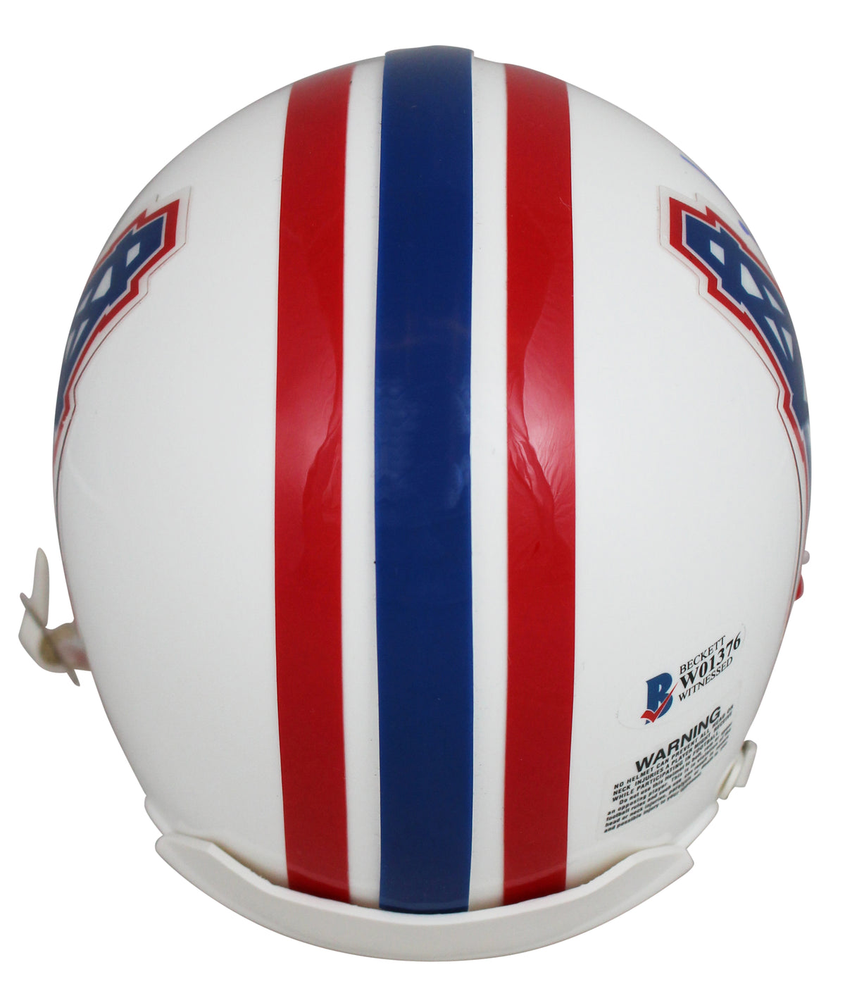 Oilers Warren Moon "HOF 06" Signed 81-96 Throwback Rep Mini Helmet BAS Witnessed