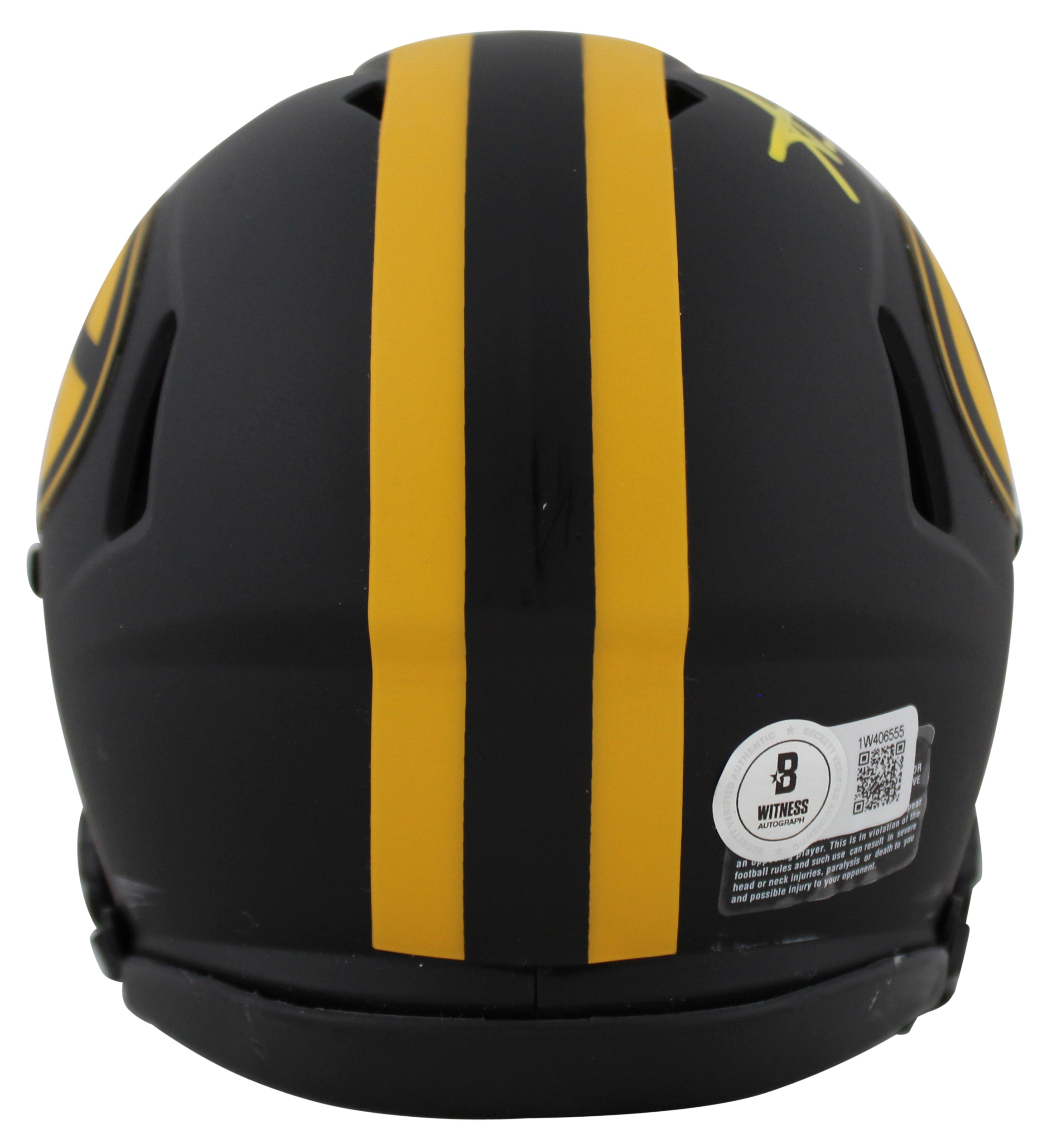 Packers Aaron Jones Authentic Signed Eclipse Speed Mini Helmet BAS Witnessed