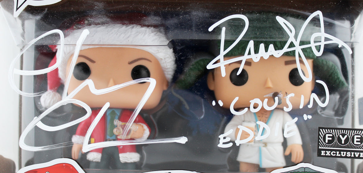 Chevy Chase & Randy Quaid Signed Funko Pop Vinyl Figure BAS Witnessed #WY56701