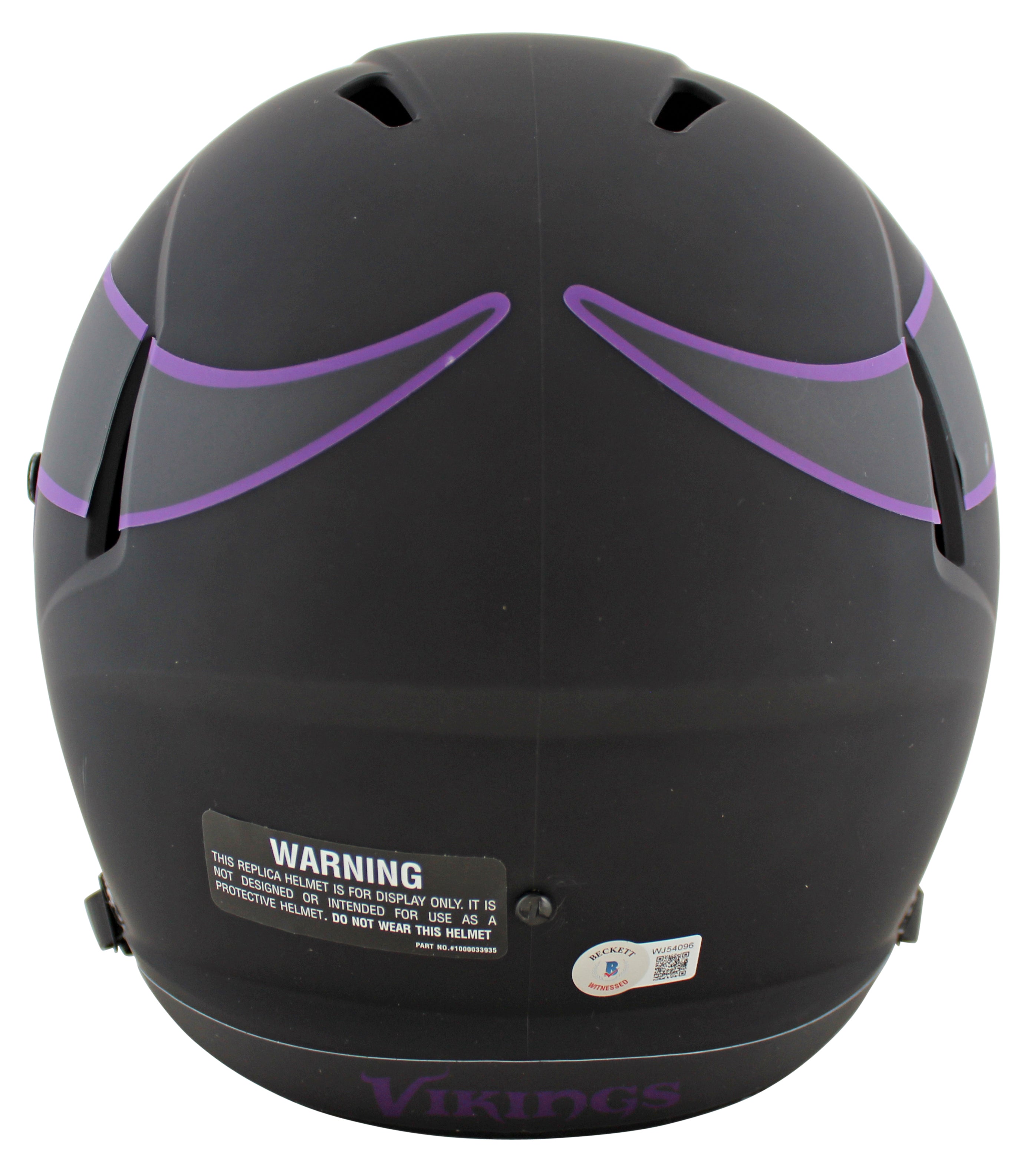 Vikings Justin Jefferson Signed Eclipse Full Size Speed Rep Helmet BAS Witnessed