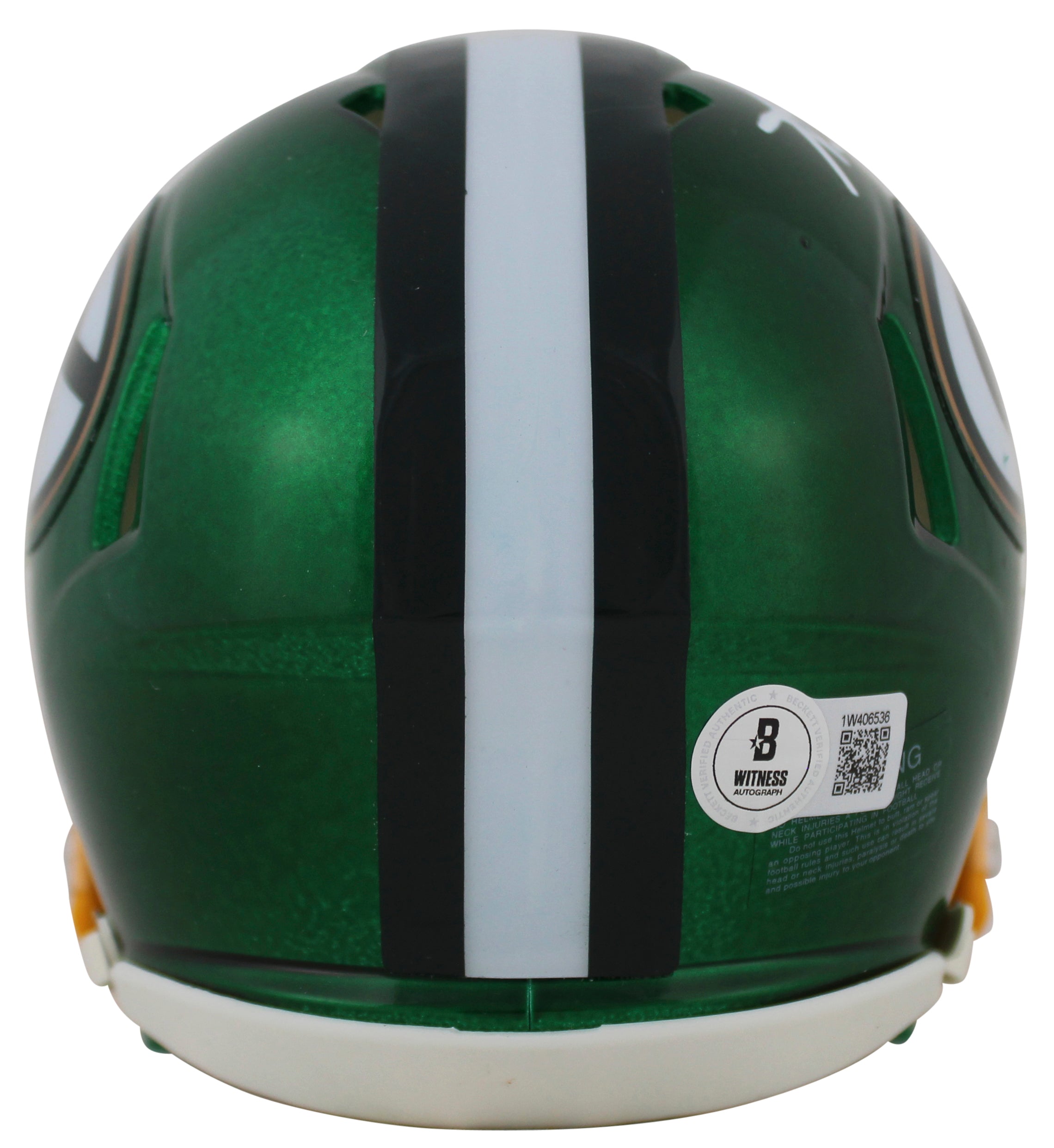 Packers Aaron Jones Authentic Signed Flash Speed Mini Helmet BAS Witnessed
