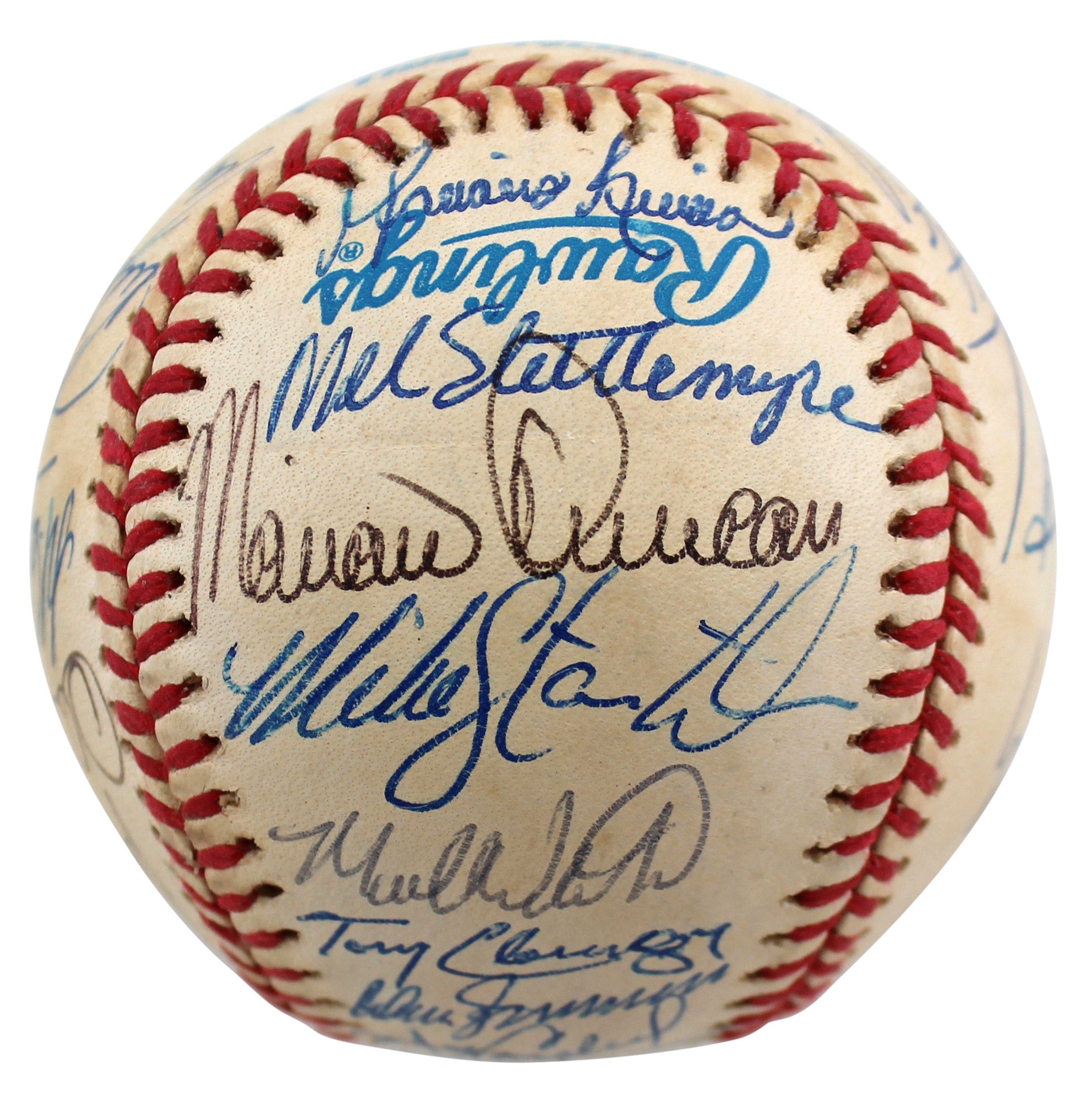 1997 Yankees (32) Torre, Rivera, O'Neill Posada +28 Signed Baseball BAS #AB92956
