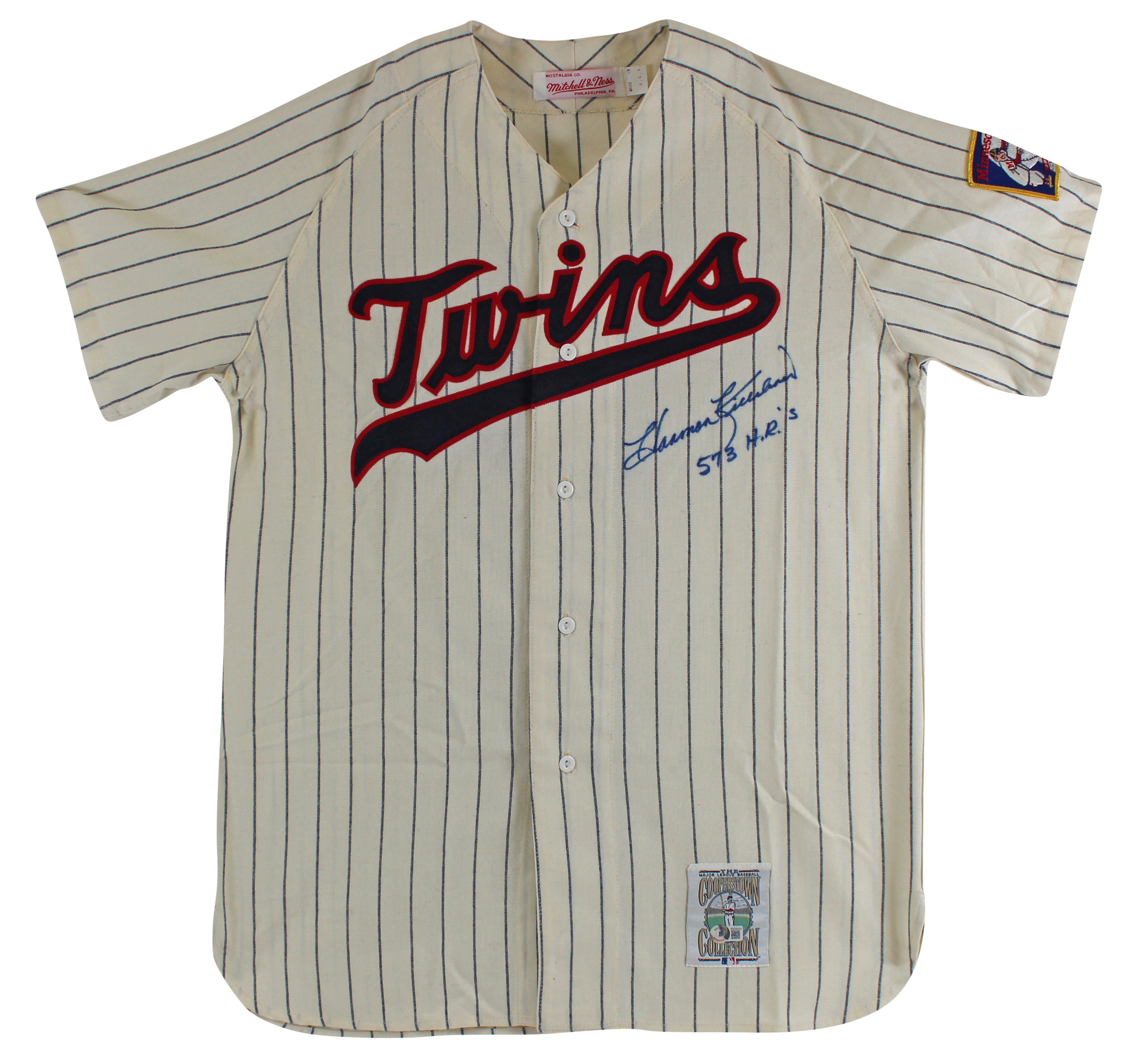 Twins Harmon Killebrew "573 HR's" Signed CC Mitchell & Ness Jersey BAS #BD20025