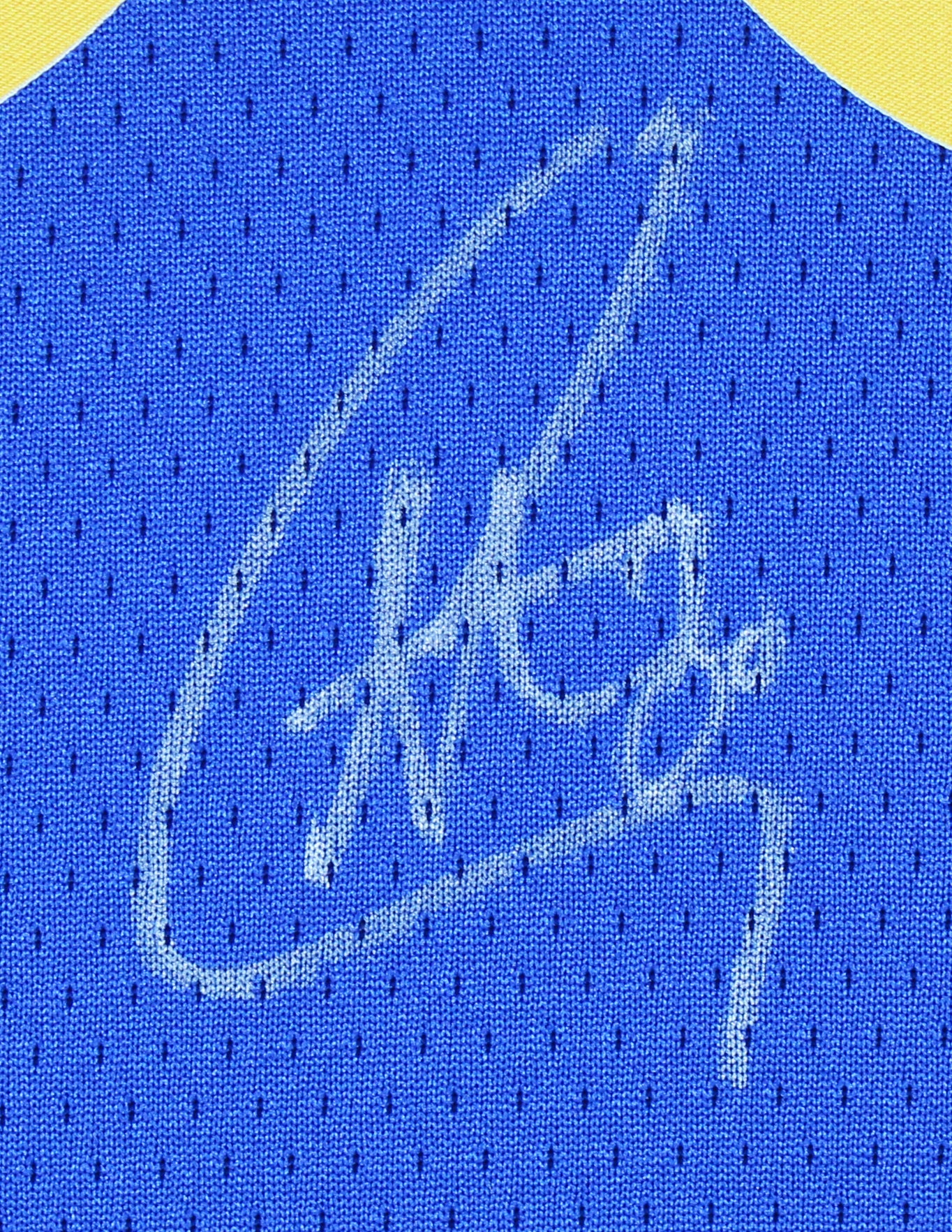 Warriors Stephen Curry Authentic Signed Blue Nike Swingman Jersey BAS