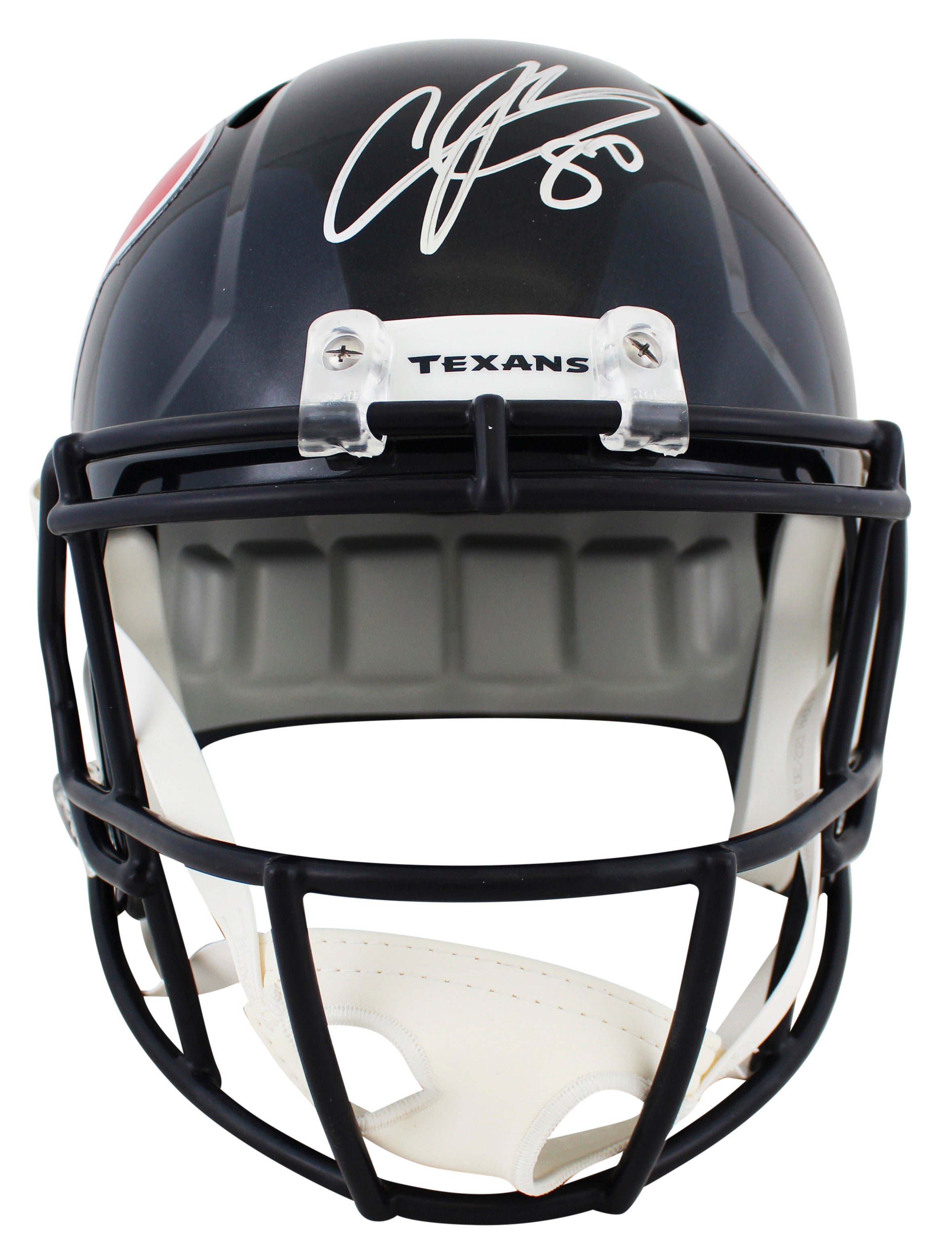 Texans Andre Johnson Authentic Signed Full Size Speed Rep Helmet BAS Witnessed
