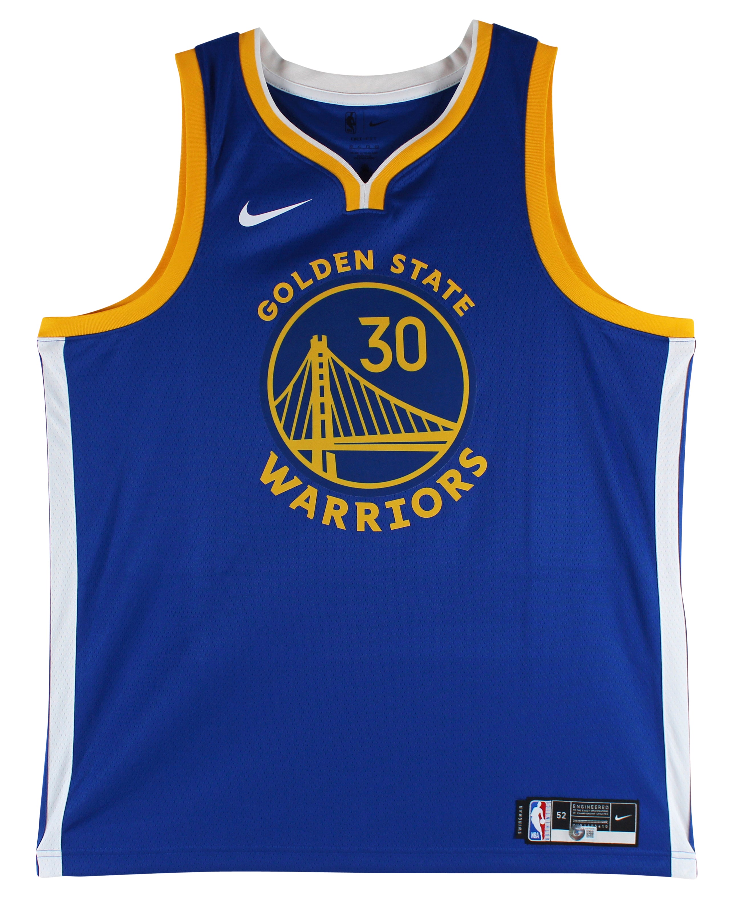 Warriors Stephen Curry Authentic Signed Blue Nike Swingman Jersey BAS