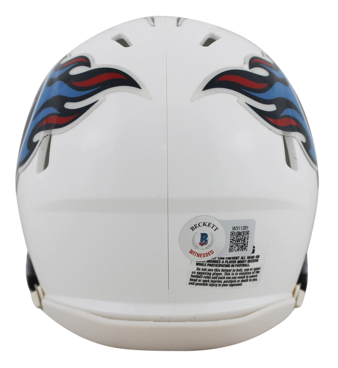 Titans Chris Johnson Authentic Signed 99-17 TB Speed Mini Helmet BAS Witnessed