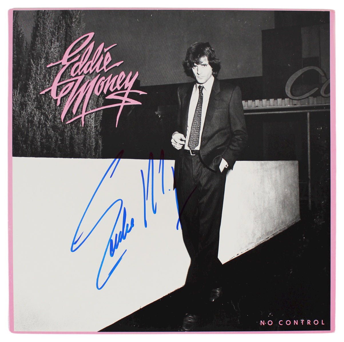 Eddie Money Authentic Signed No Control Album Cover Autographed BAS #BG90687
