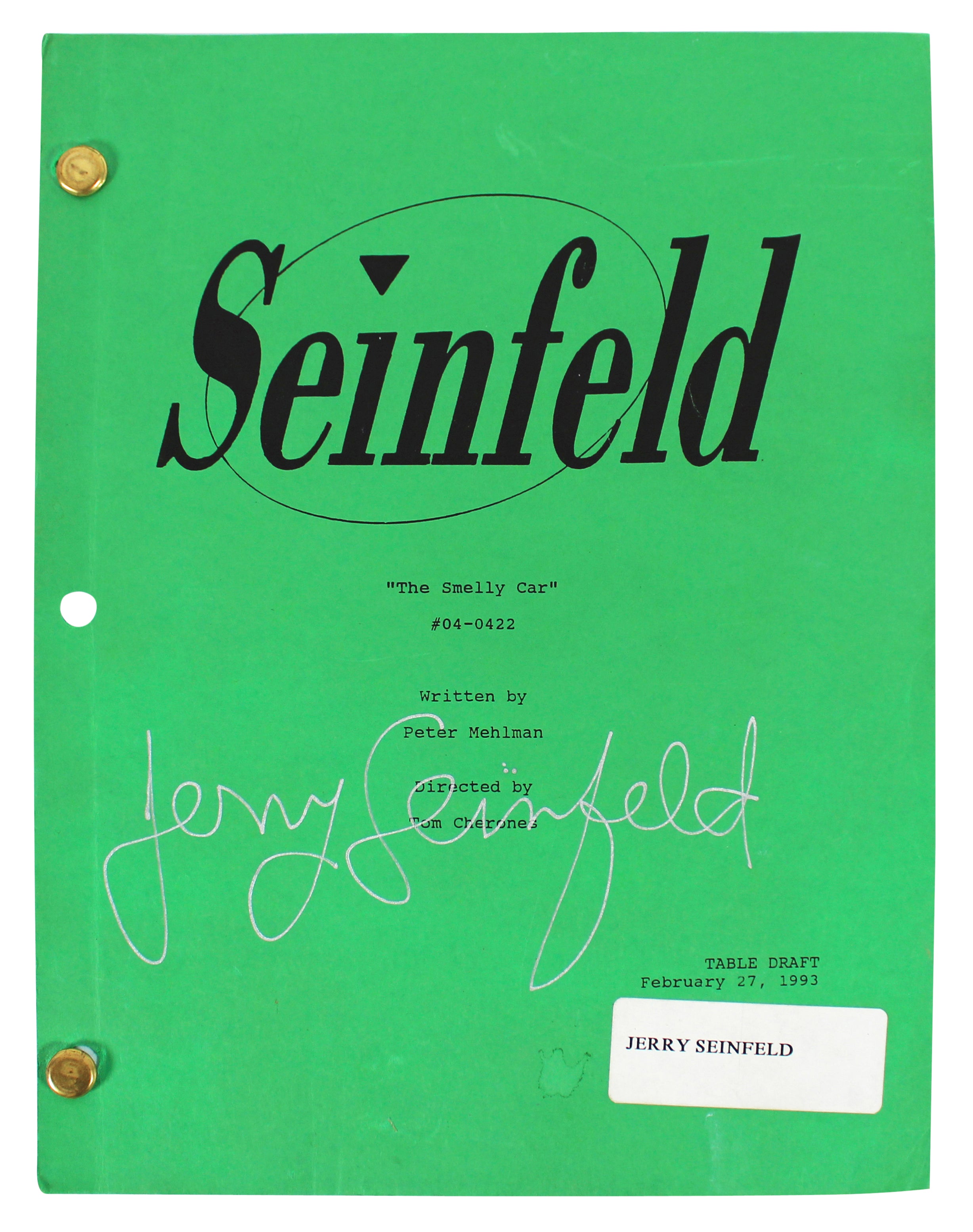 Jerry Seinfeld Seinfeld Signed Brad Bound "The Smelly Car" Tv Script BAS AC33533