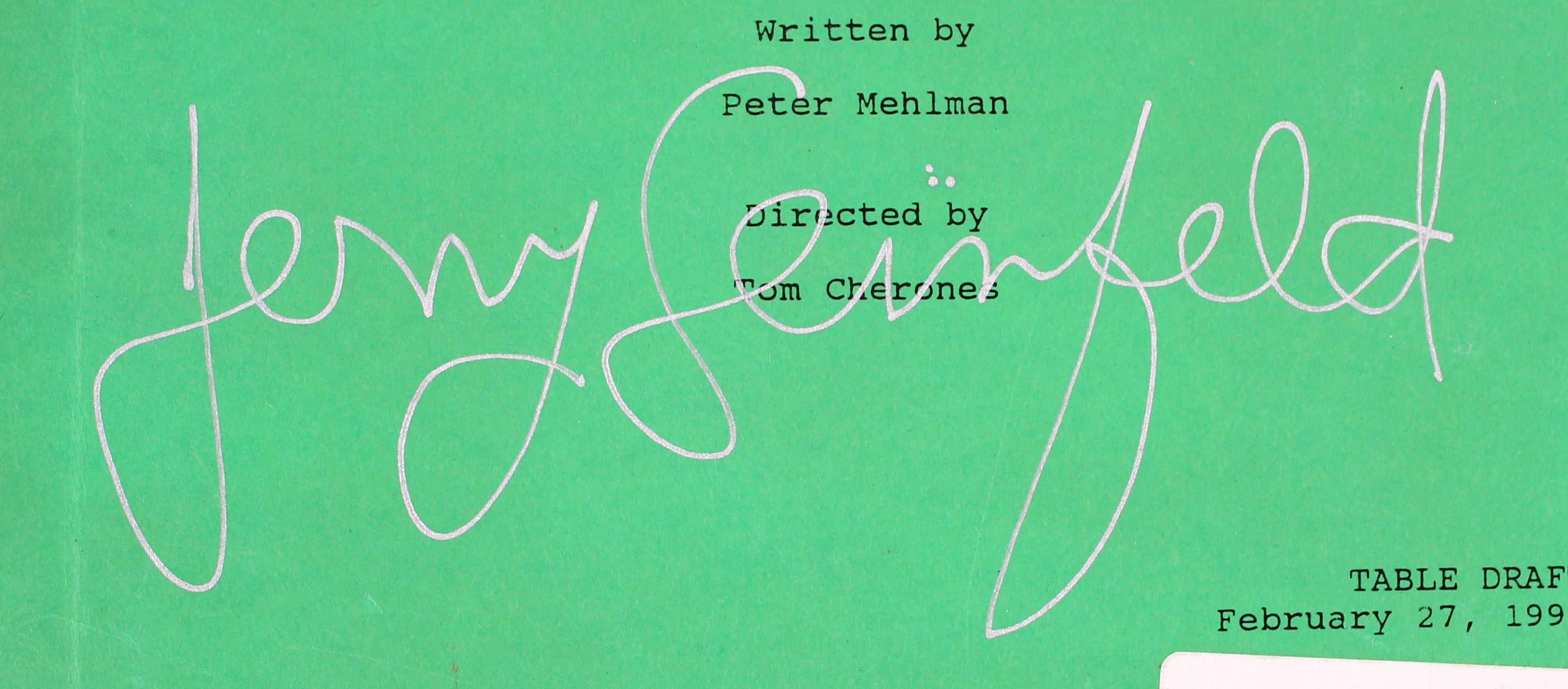 Jerry Seinfeld Seinfeld Signed Brad Bound "The Smelly Car" Tv Script BAS AC33533