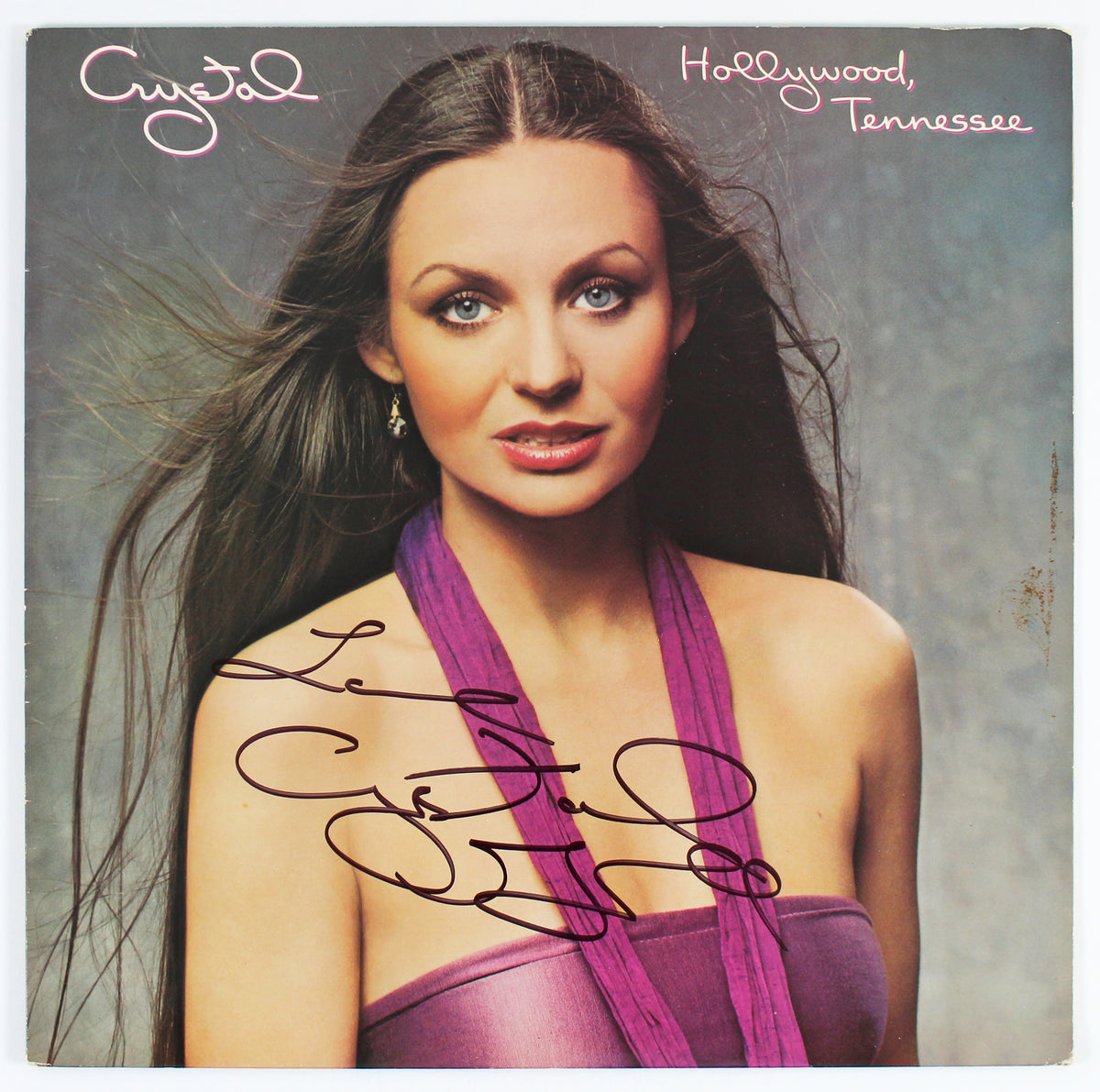 Crystal Gale "Love" Signed Hollywood Tennessee Album Cover BAS #BG90690
