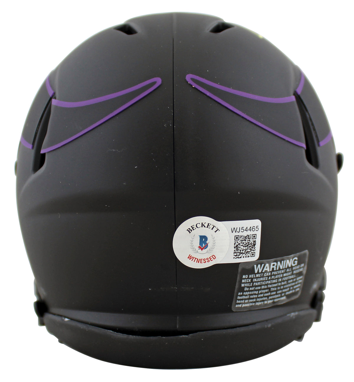 Vikings Justin Jefferson Authentic Signed Eclipse Speed Mini Helmet BAS Witness