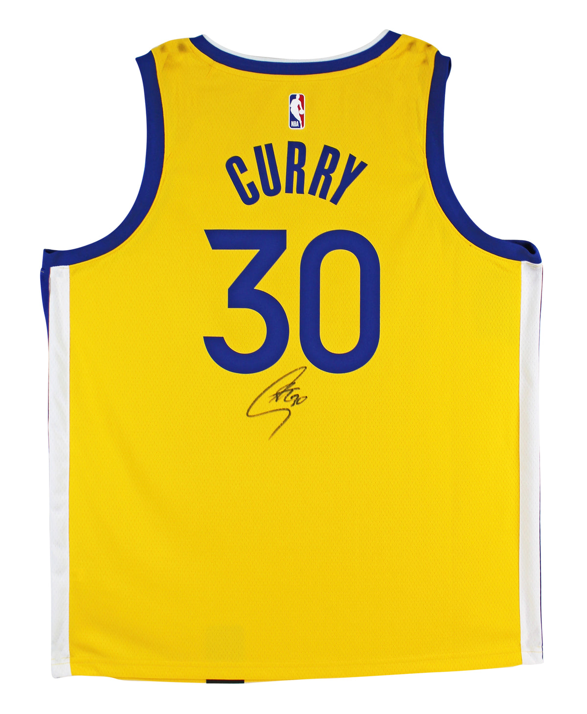 Warriors Stephen Curry Signed Yellow The Bay Nike Swingman Jersey Fanatics COA