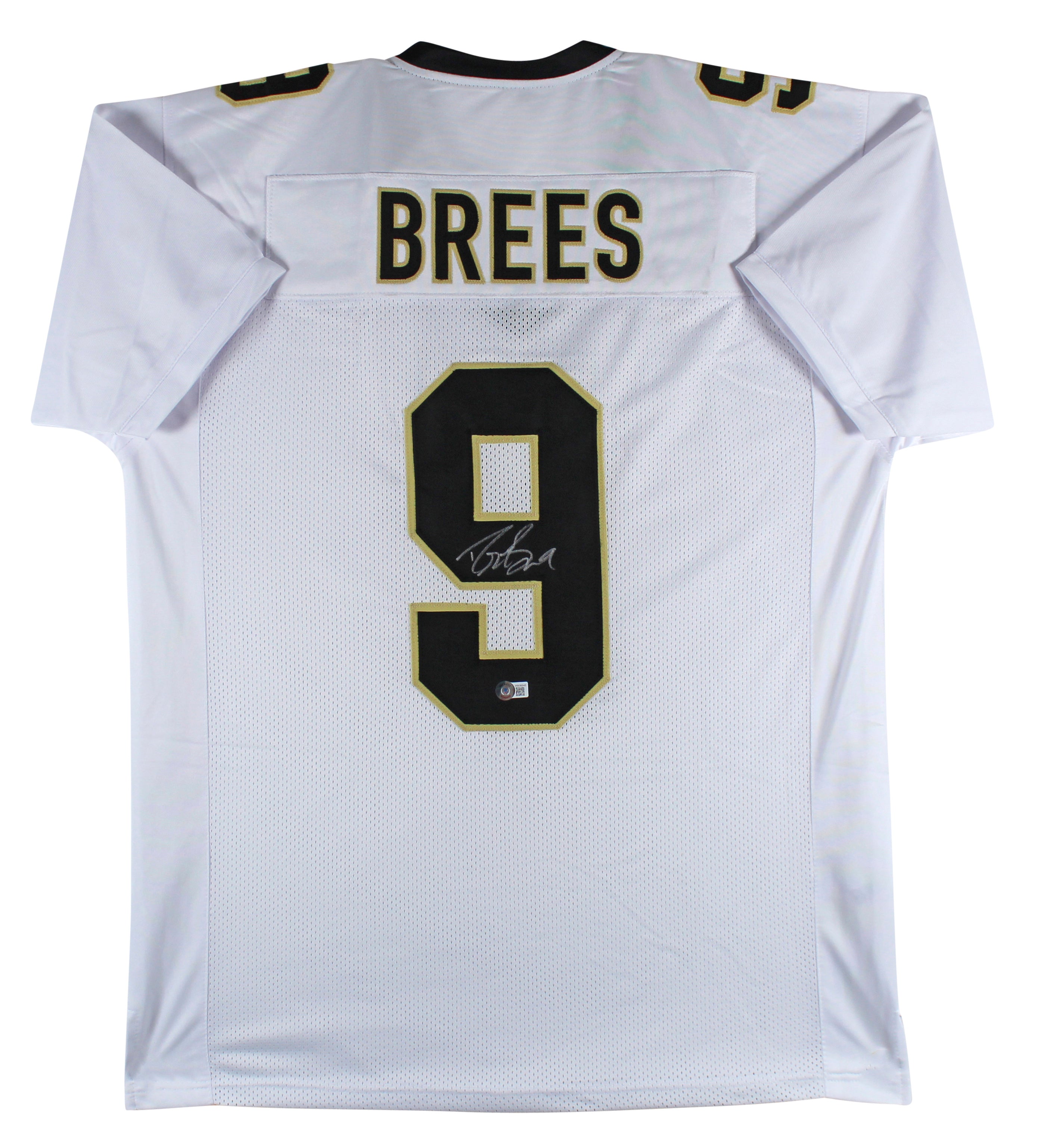 Drew Brees Authentic Signed White Pro Style Jersey Autographed BAS Witnessed