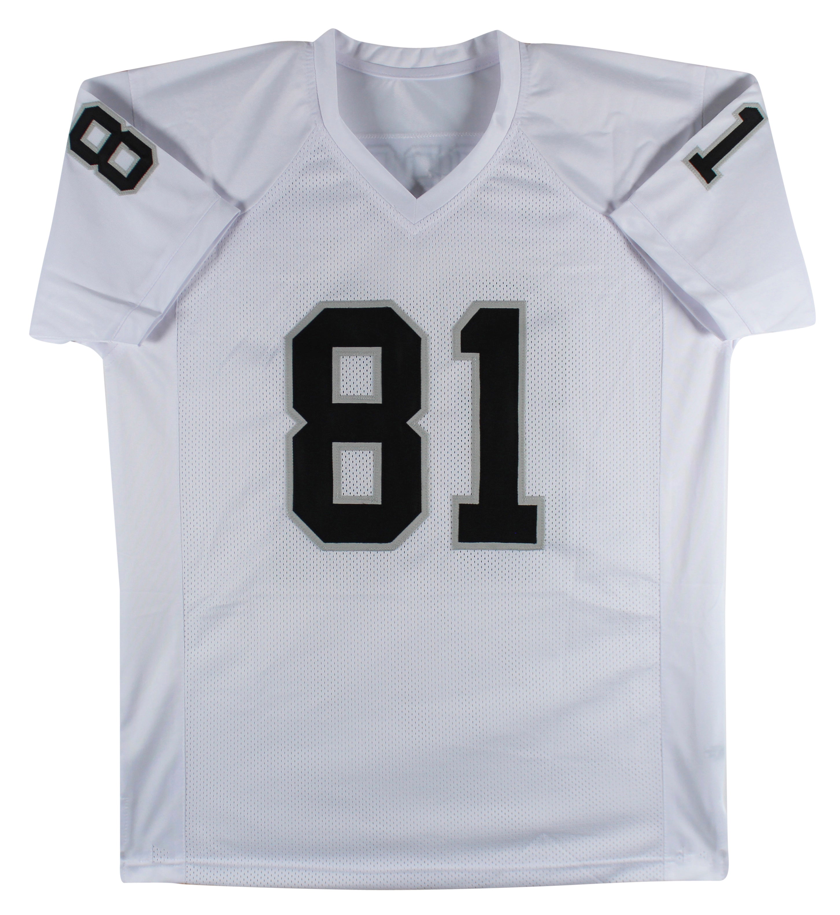 Tim Brown Authentic Signed White Pro Style Jersey Autographed BAS Witnessed
