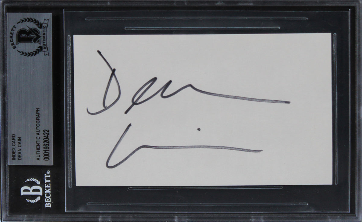 Dean Cain The New Adventures of Superman Signed 3x5 Index Card BAS Slabbed 1