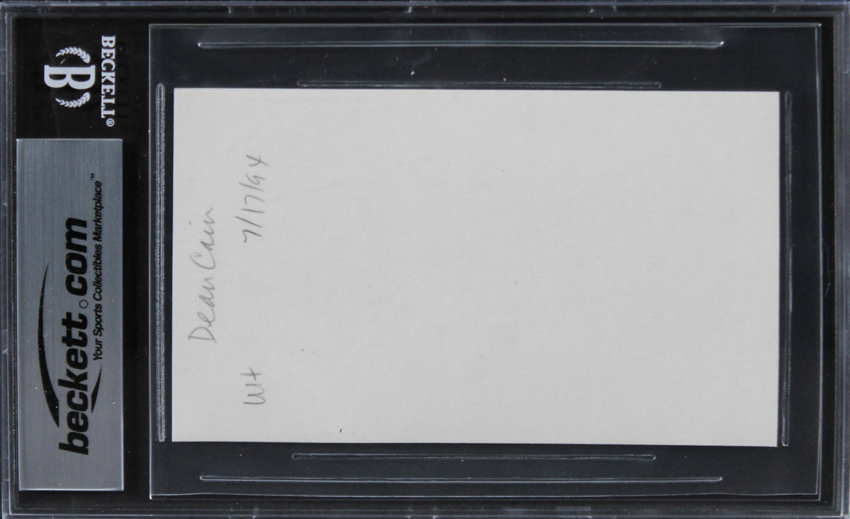 Dean Cain The New Adventures of Superman Signed 3x5 Index Card BAS Slabbed 1