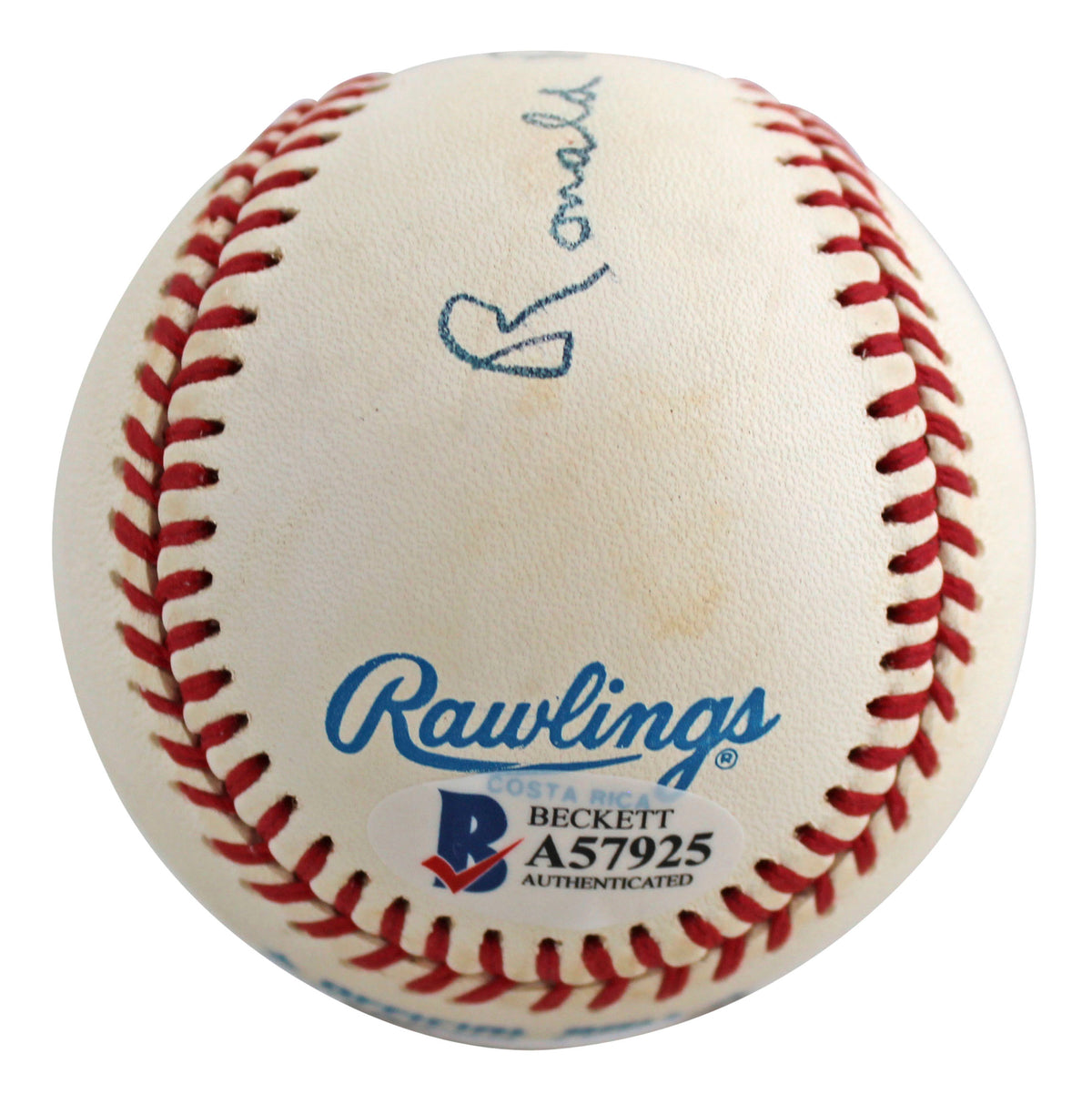 Ronald Reagan Authentic Signed Bobby Brown Oal Baseball Autographed BAS #A57925