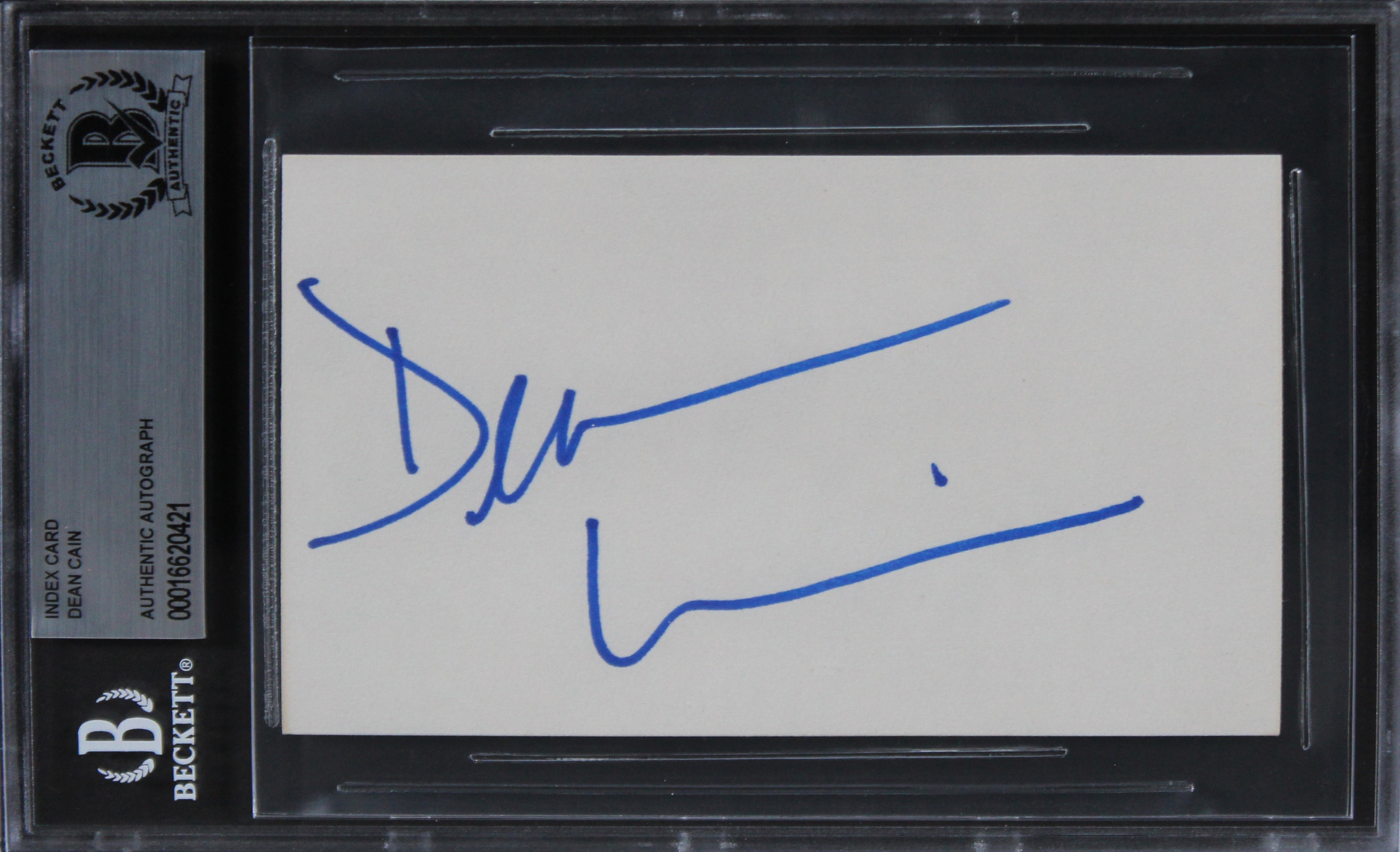 Dean Cain The New Adventures of Superman Signed 3x5 Index Card BAS Slabbed 2