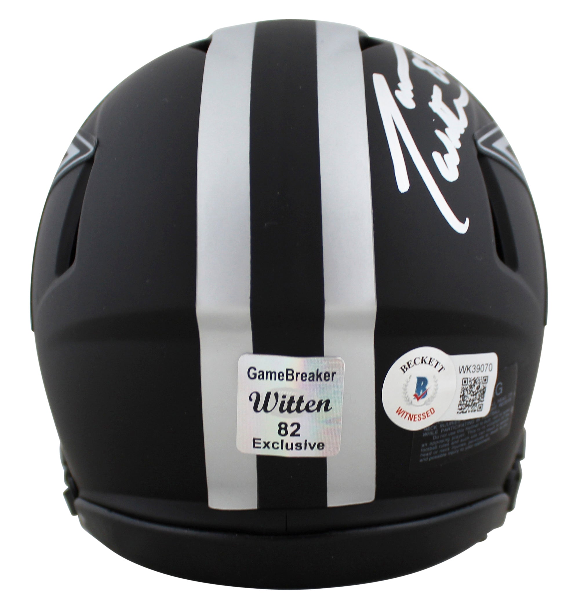 Cowboys Jason Witten Authentic Signed Eclipse Speed Mini Helmet BAS Witnessed