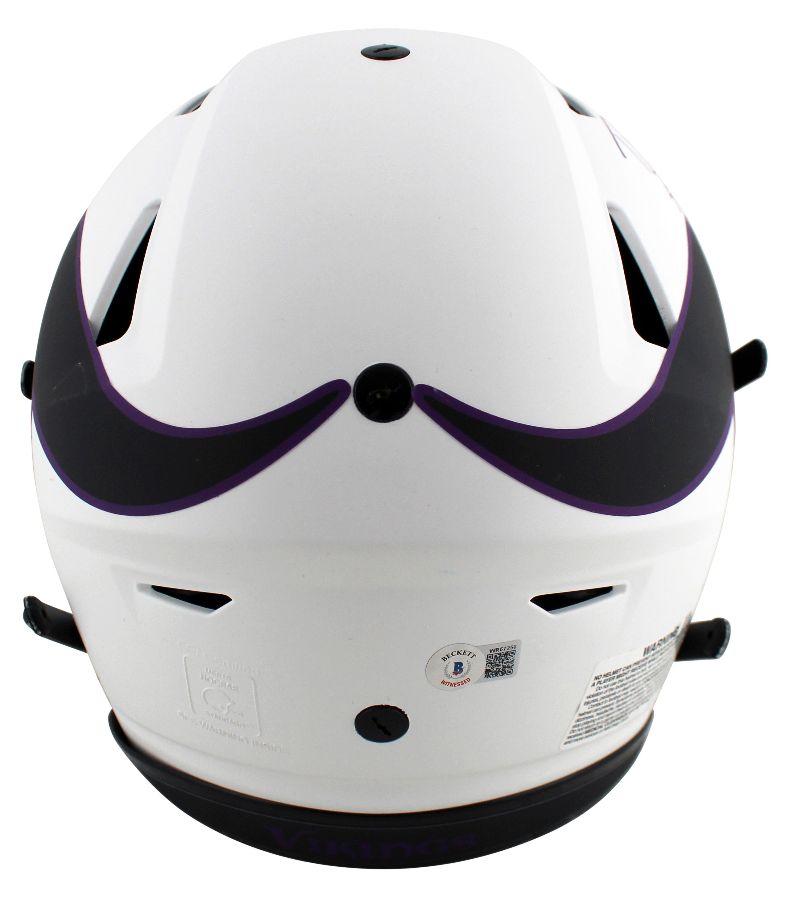 Vikings Randy Moss "SCH HOF 18" Signed Lunar Speed Flex Full Size Helmet BAS Wit