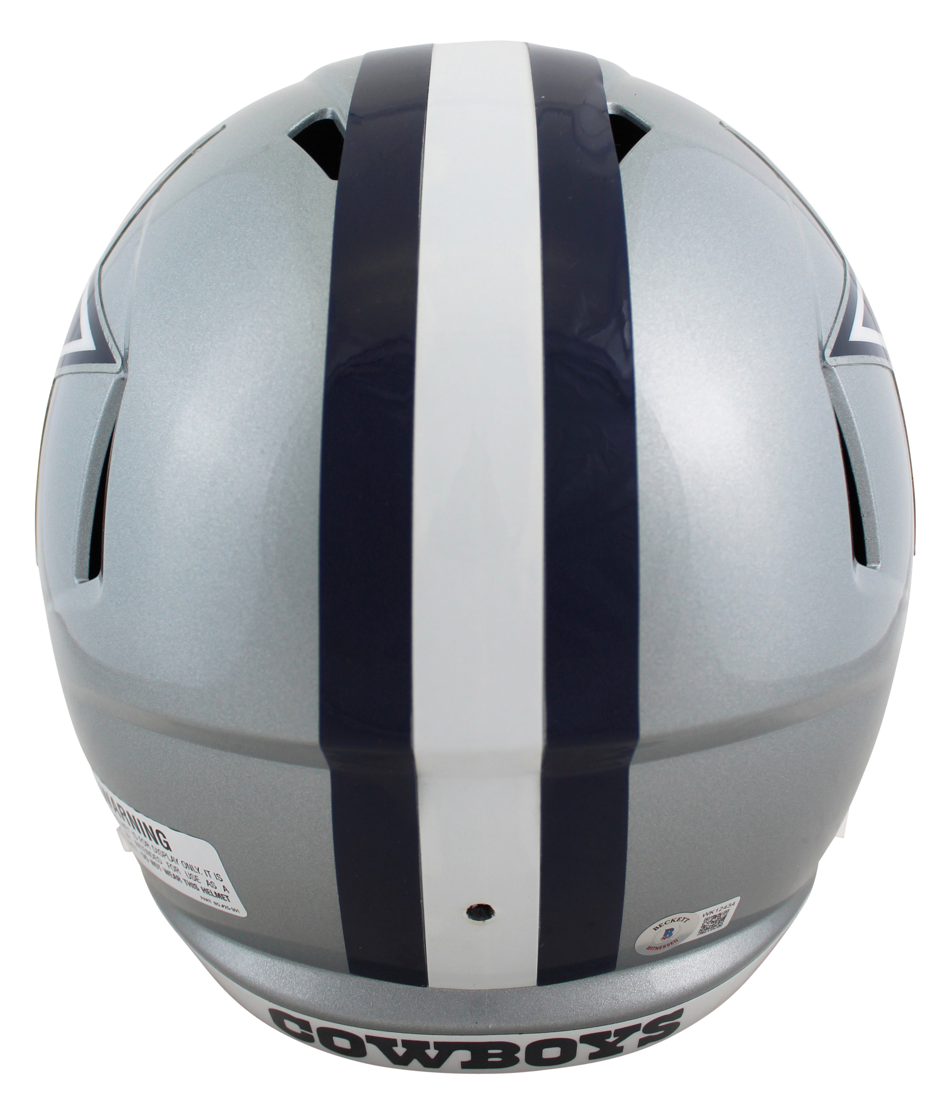 Cowboys Michael Irvin Signed Silver Full Size Speed Rep Helmet BAS Witnessed