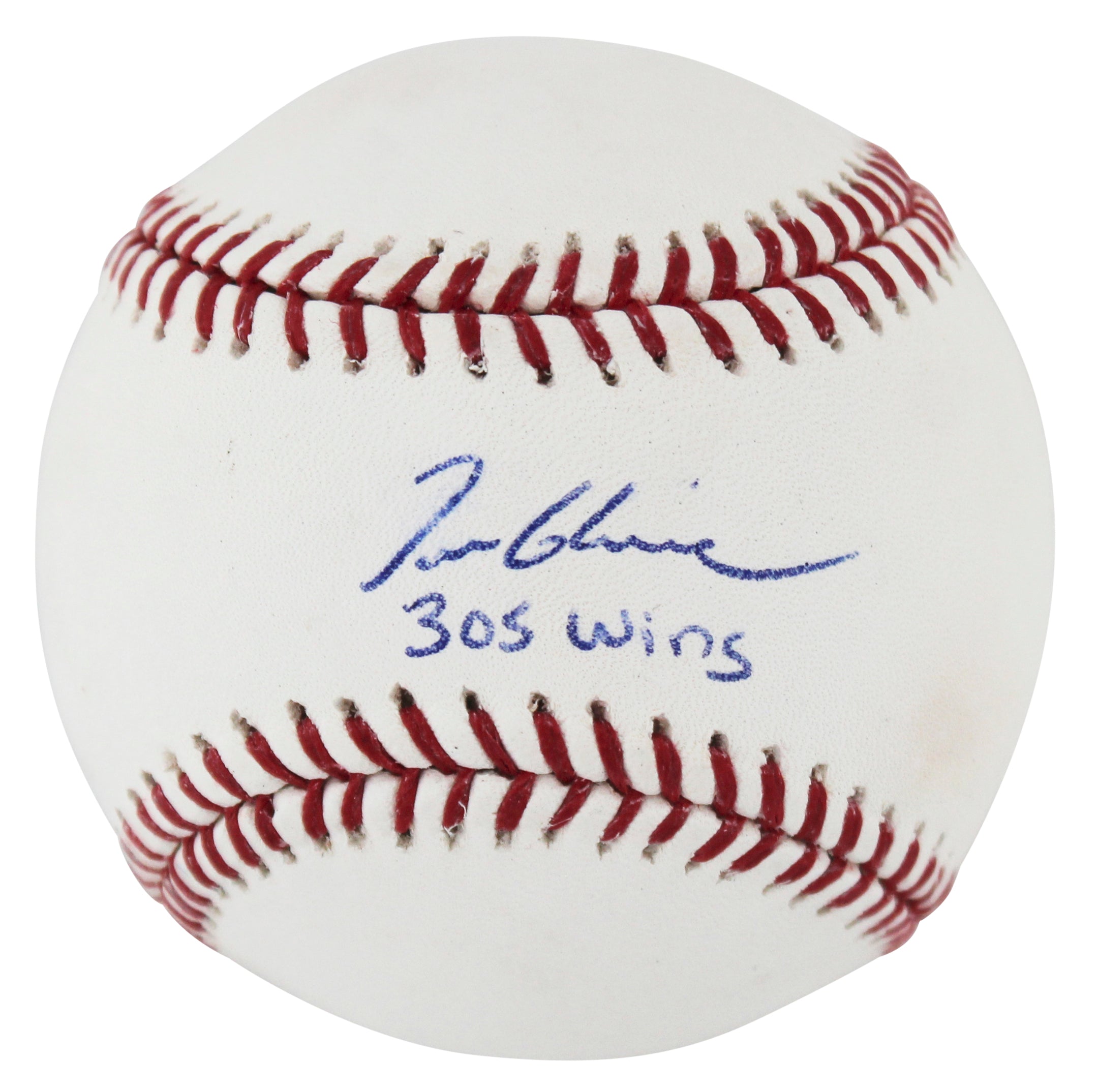 Braves Tom Glavine "305 Wins" Authentic Signed Oml Baseball BAS #BM01934