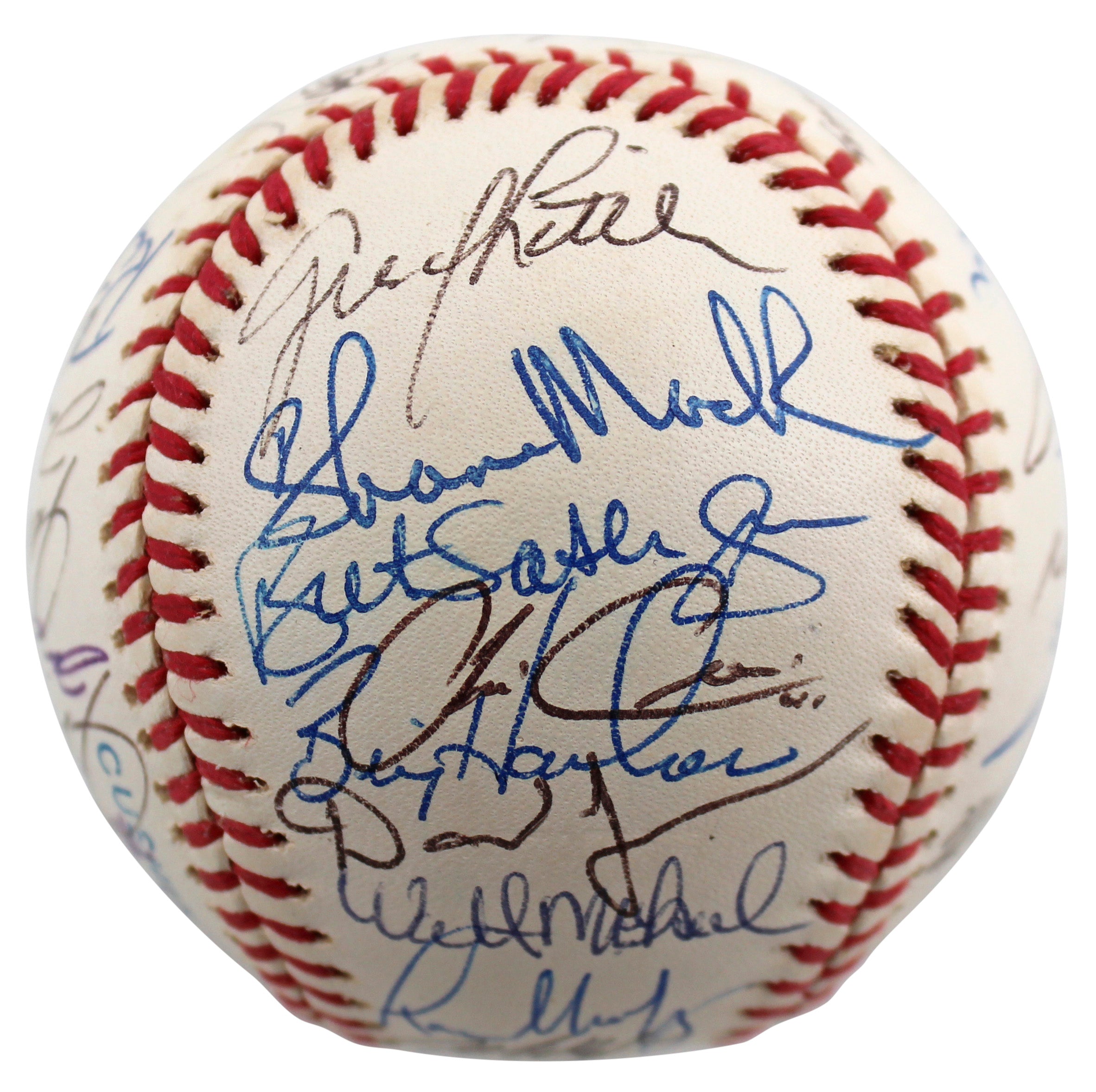 1997 Red Sox (35) Rice, Wakefield, Garciaparra Signed Oal Baseball BAS #AA03197
