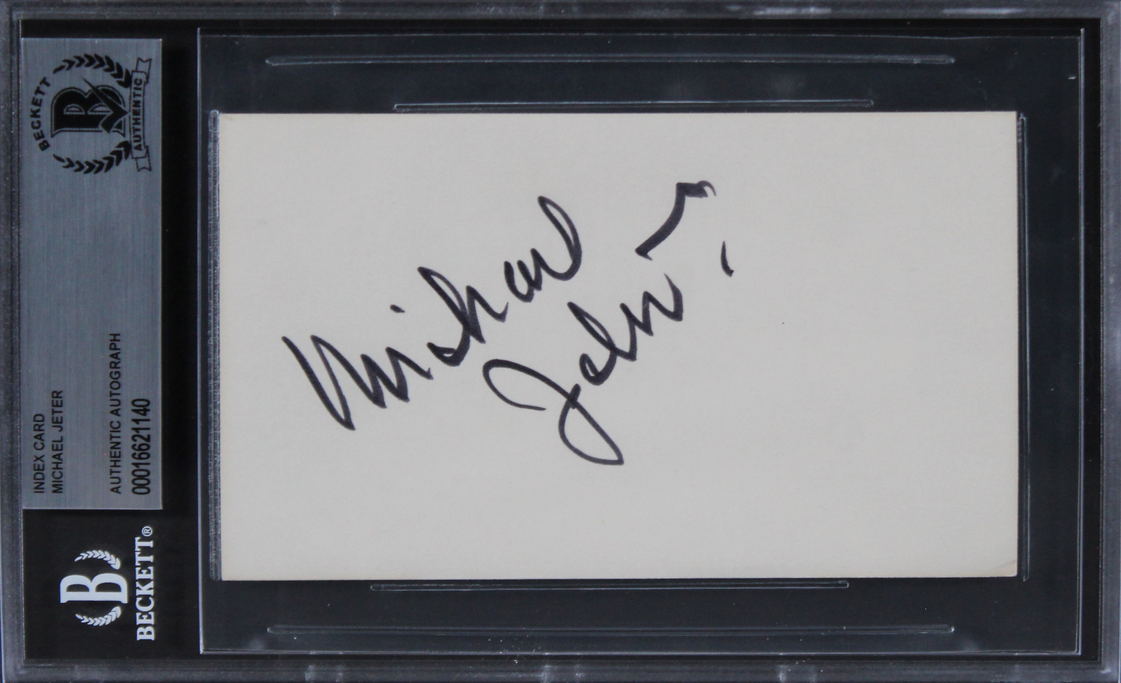 Michael Jeter Open Range Authentic Signed 3x5 Index Card Autographed BAS Slab 2