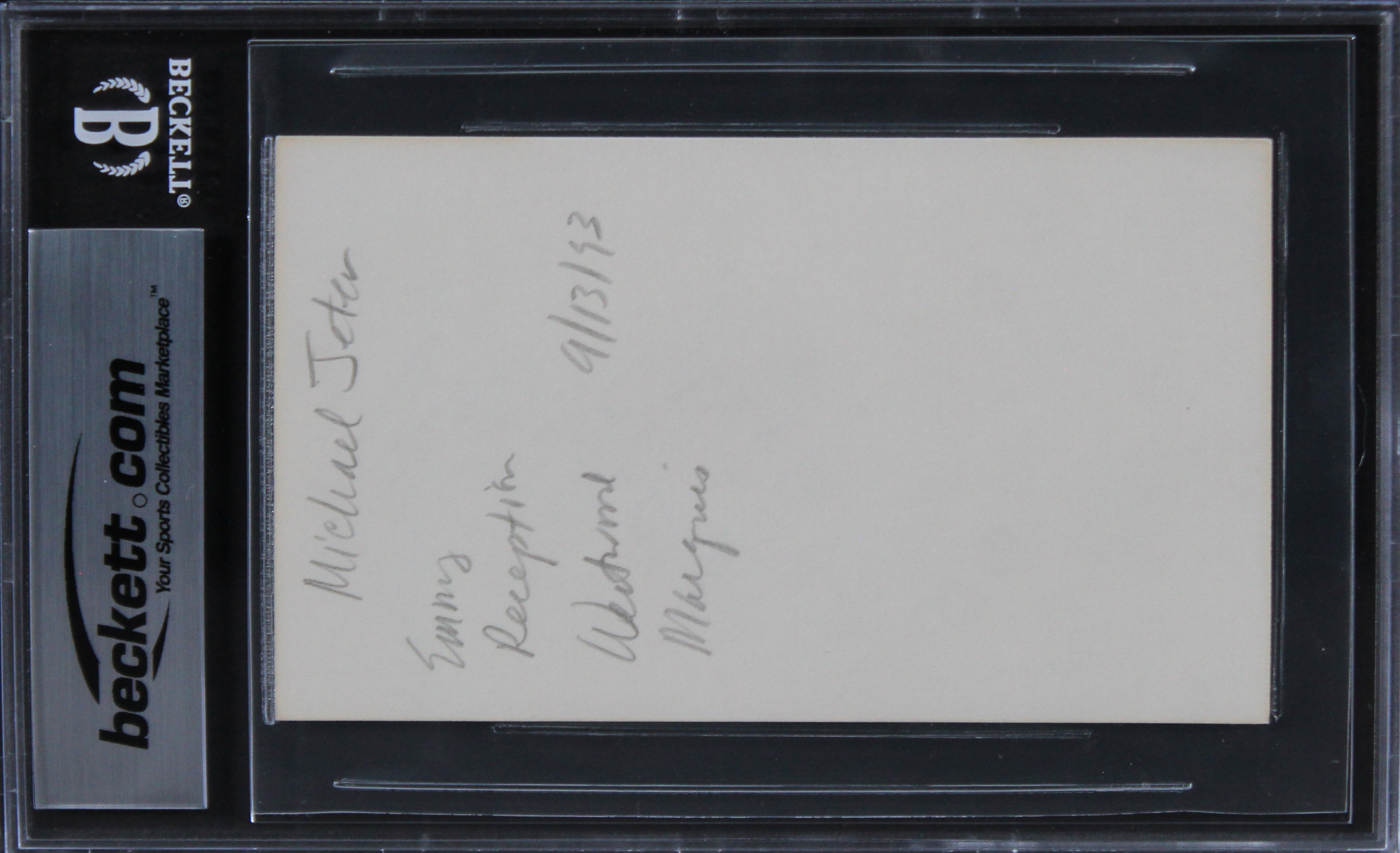 Michael Jeter Open Range Authentic Signed 3x5 Index Card Autographed BAS Slab 2