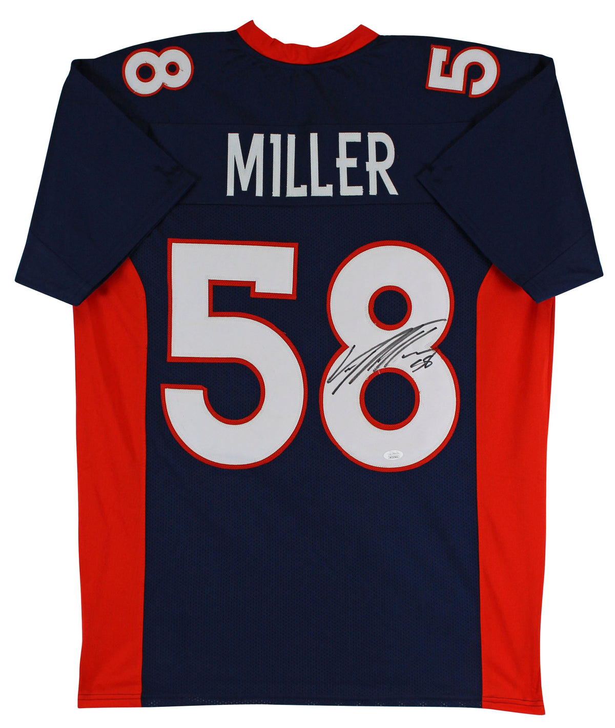 Von Miller Authentic Signed Navy Blue Pro Style Jersey Autographed JSA Witness