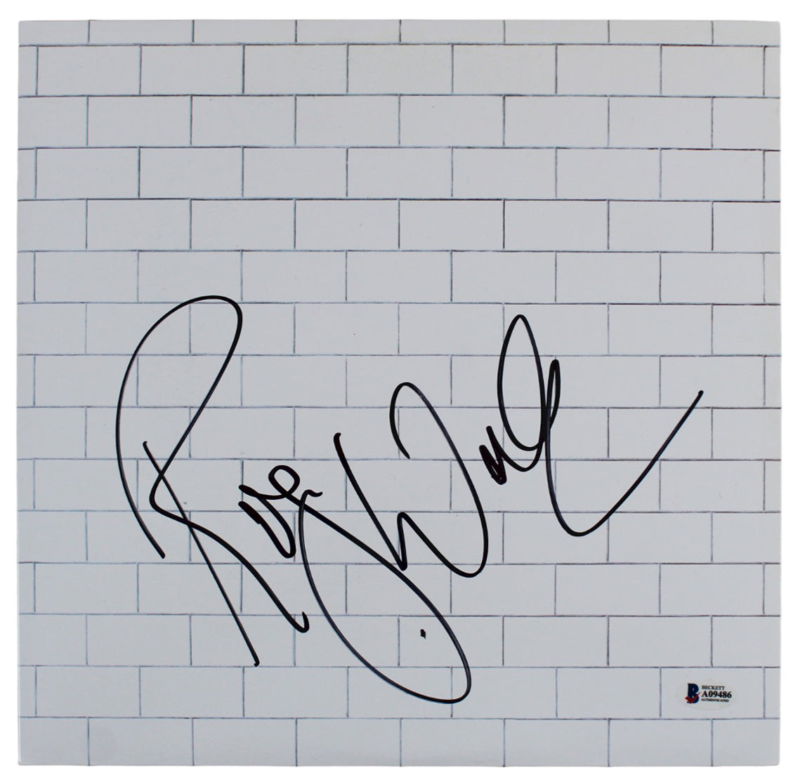 Roger Waters Pink Floyd Signed The Wall Album Cover W/ Vinyl BAS #A09486