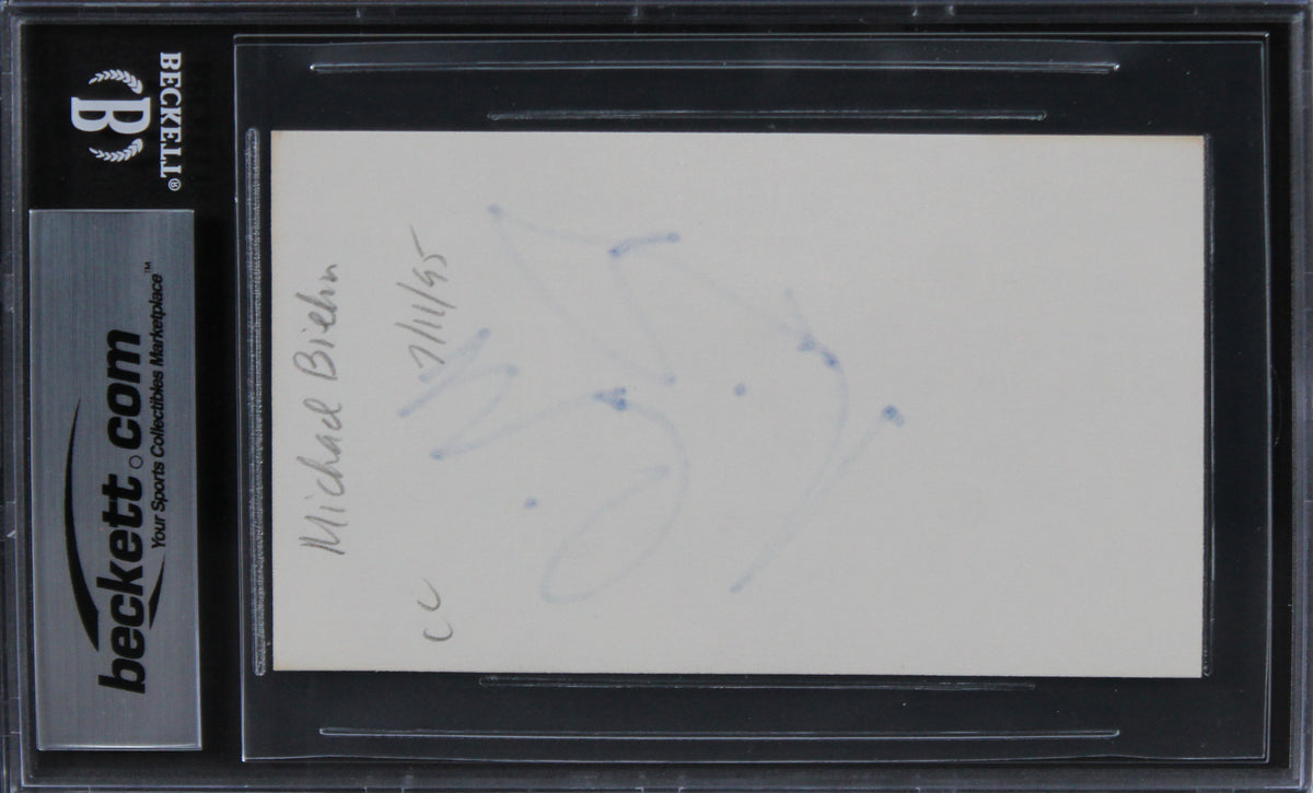 Michael Biehn Terminator Authentic Signed 3x5 Index Card Autographed BAS Slab 2