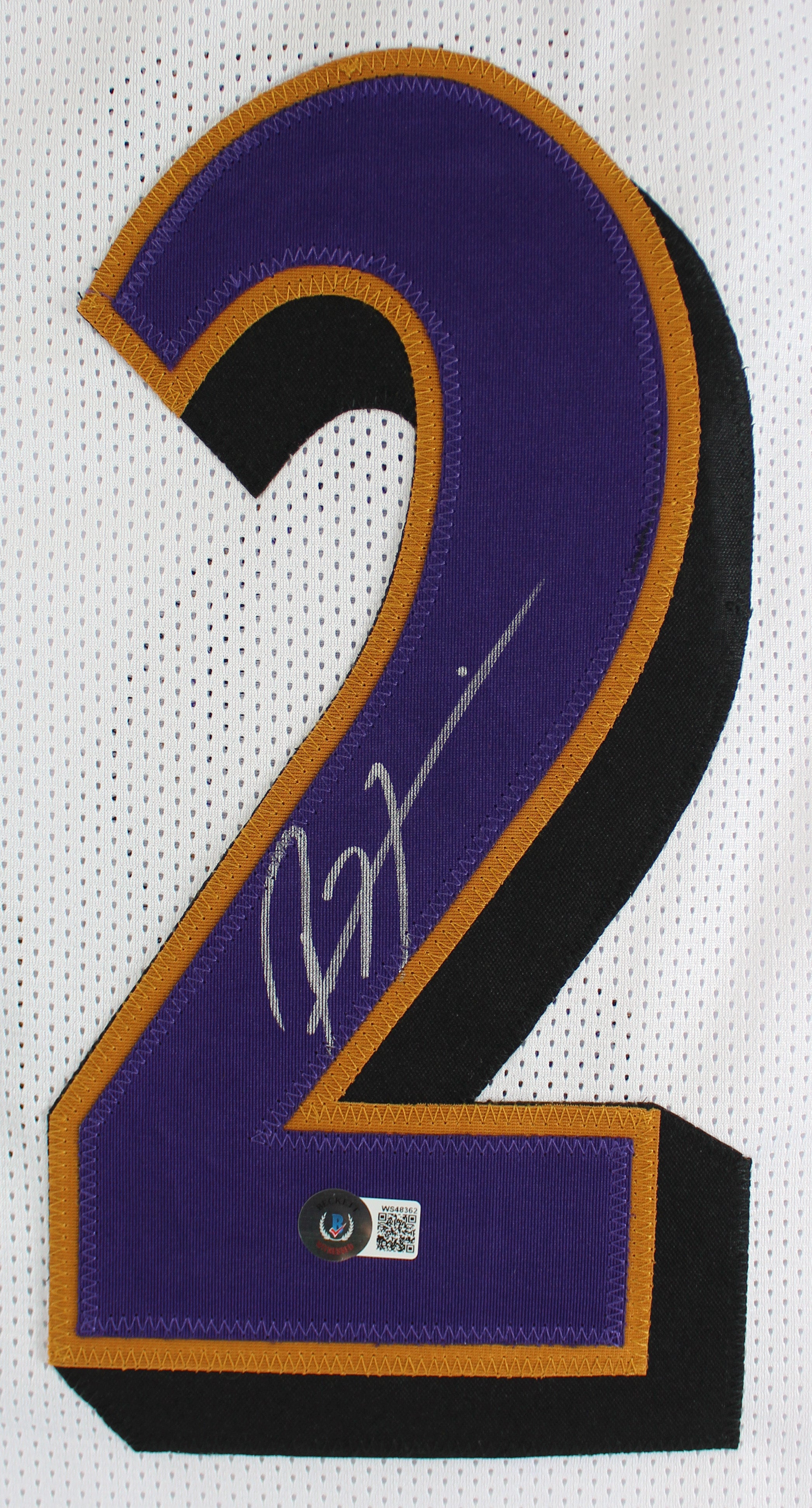 Ray Lewis Authentic Signed White Pro Style Jersey Autographed PSA/BAS Witnessed