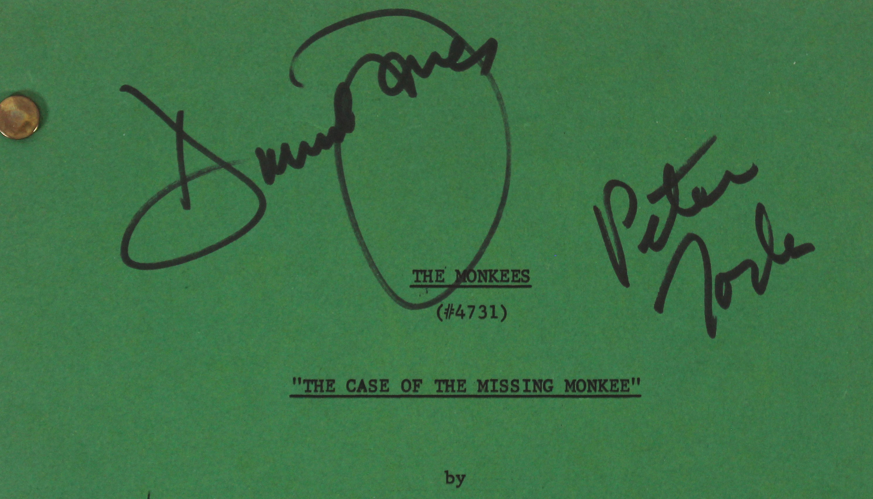 The Monkees (4) Tork, Jones, Nesmith & Dolenz Signed Tv Script BAS #AD38610
