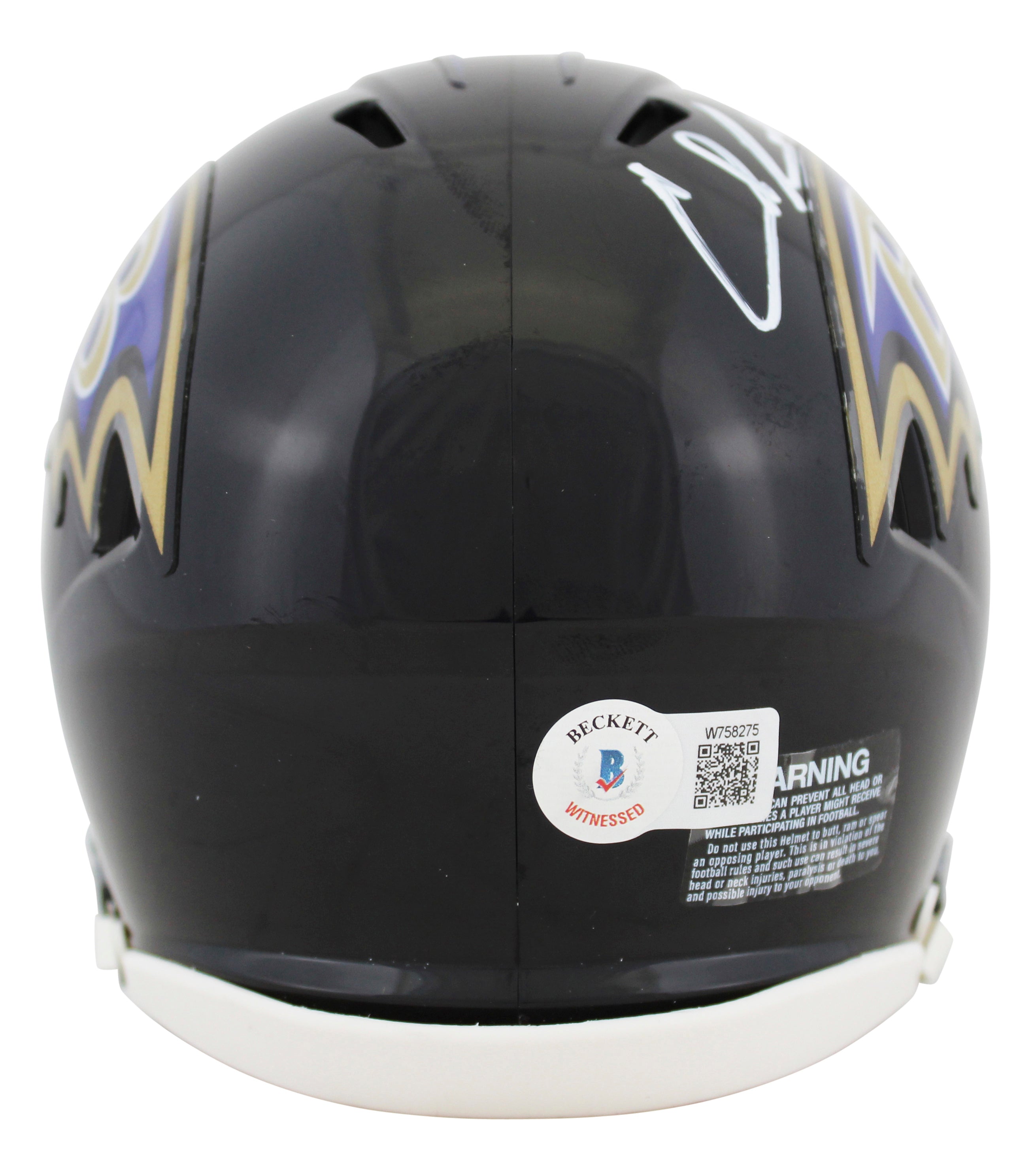 Ravens Ed Reed Authentic Signed Speed Mini Helmet Autographed BAS Witnessed