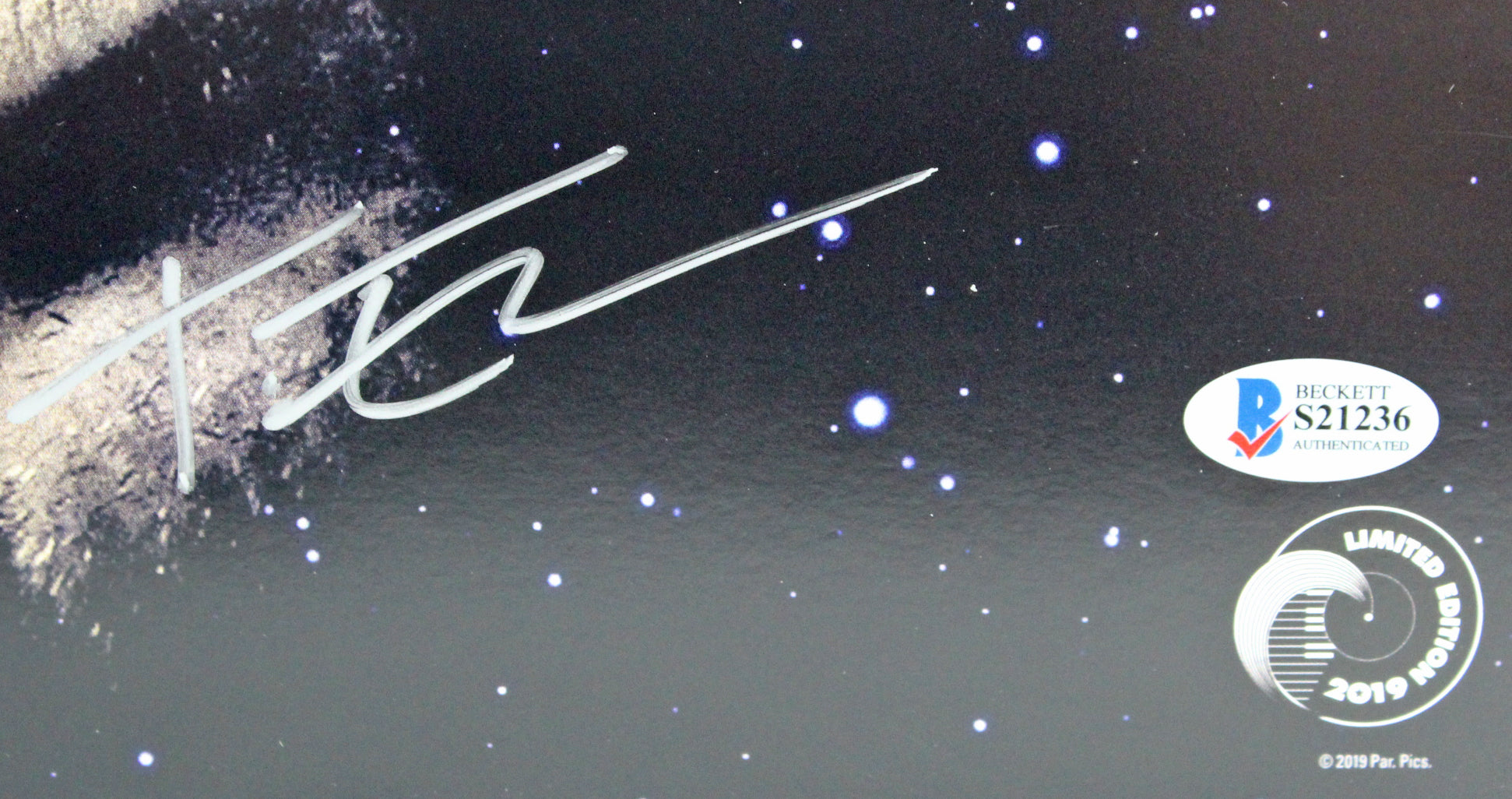 Taron Egerton Rocketman Authentic Signed 12x12 Album Flat Photo BAS #S21236