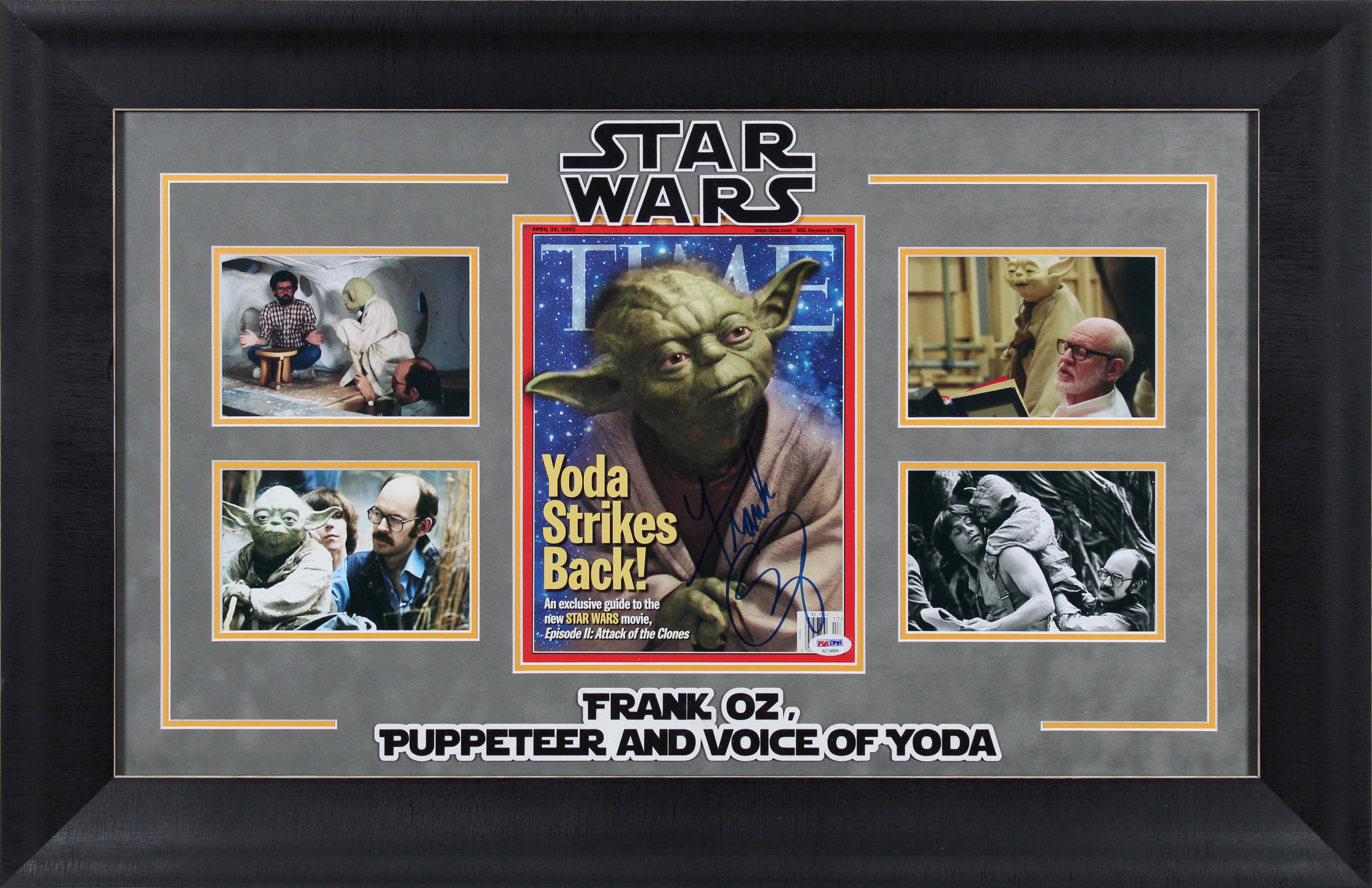 Frank Oz Star Wars Authentic Signed & Framed Time Magazine Cover PSA #AE24884